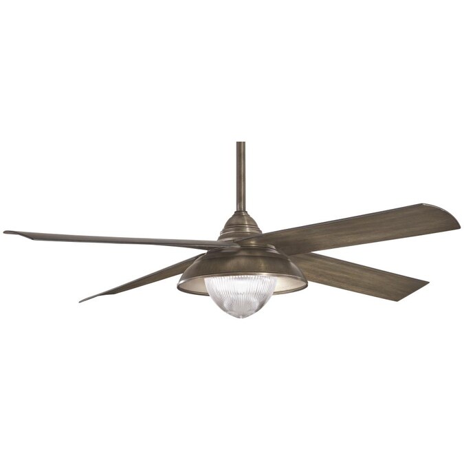Minka Aire Shade 56 In Heirloom Bronze Led Indoor Outdoor Ceiling Fan With Light Remote 4 Blade The Fans Department At Com - Shades Of Light Outdoor Ceiling Fans