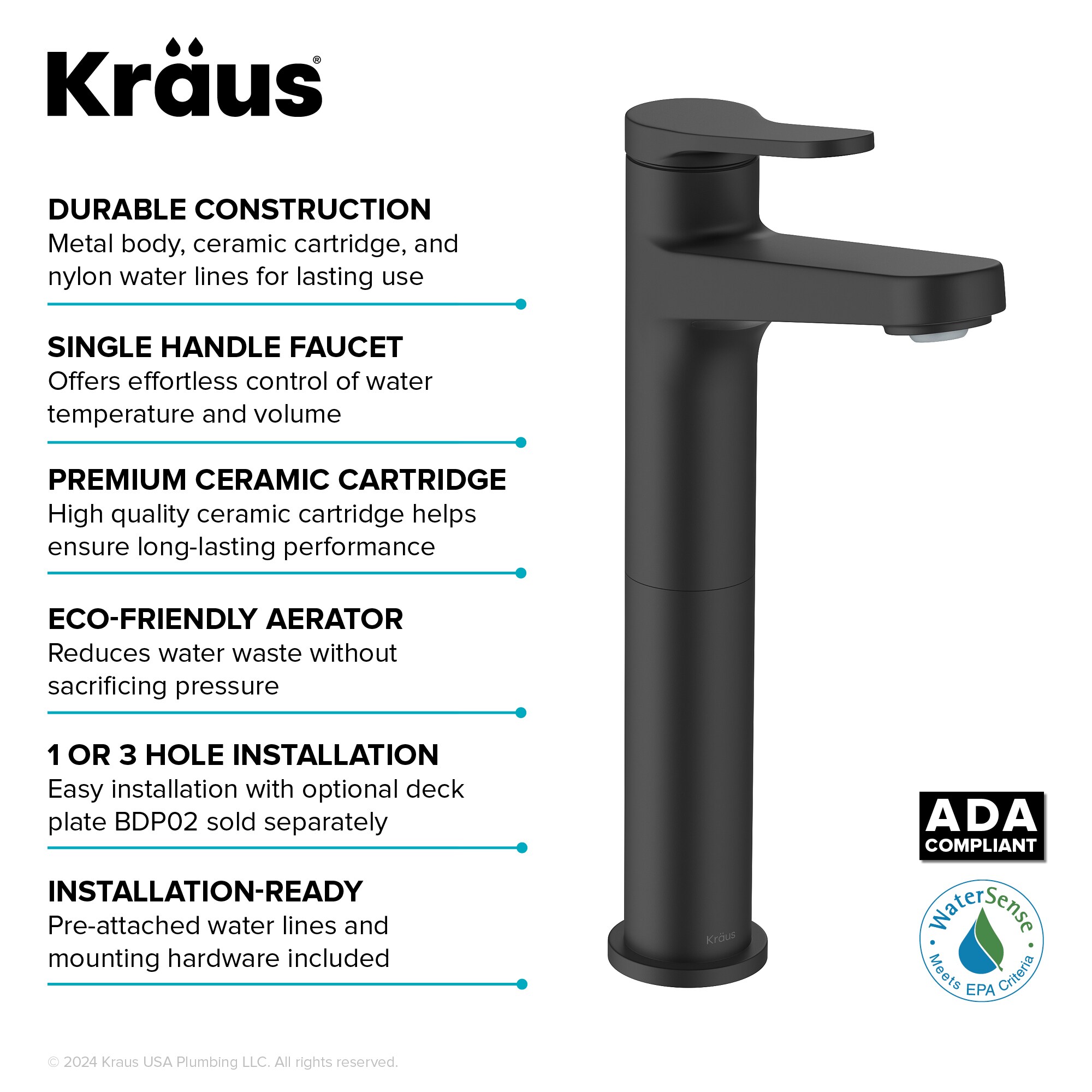 Kraus KVF-1410MB Lavatory-Faucets - View #14
