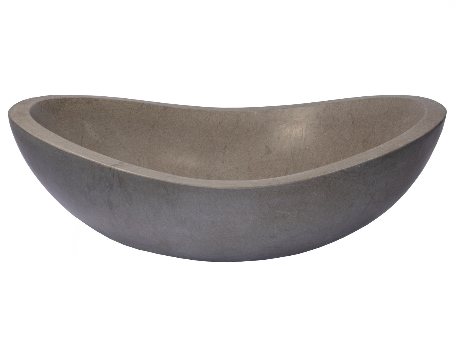 Eden Bath  EBHouzerS005MG-H Stone Canoe Sink - Molly Grey Marble
