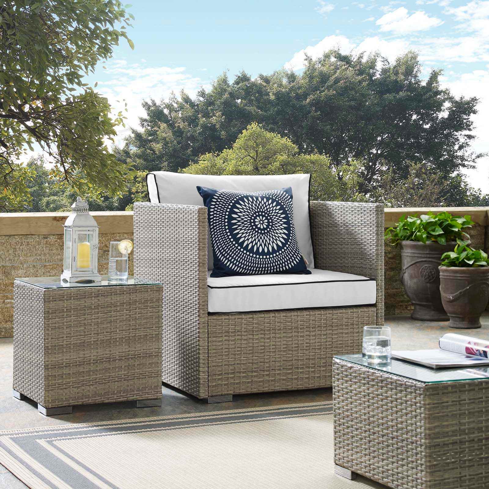 Modway EEI-2960-LGR-WHI Patio-Chairs - View #2