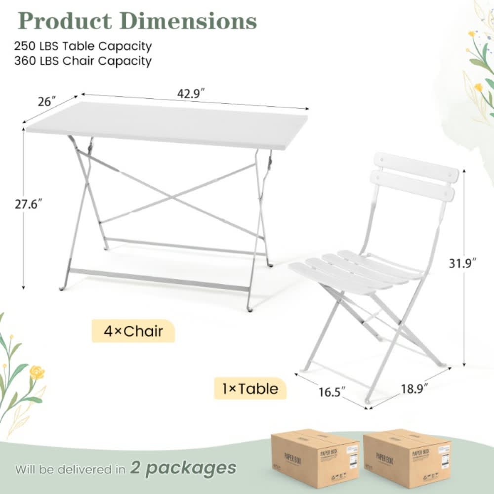 U-HOMY LY-197WH-OT Patio-Dining-Sets - View #3