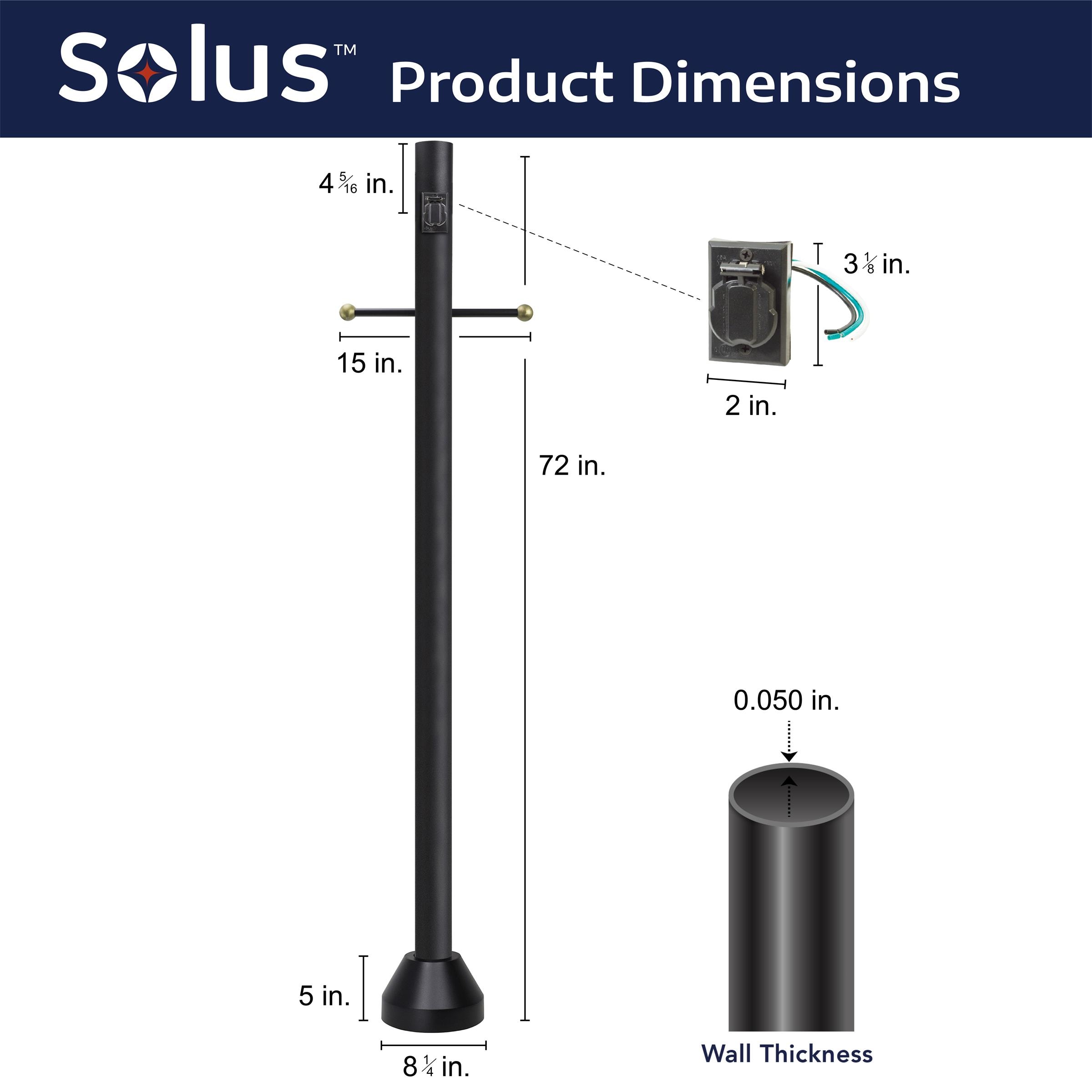 Solus SM6-CSTV-BK Post-Lights - View #5