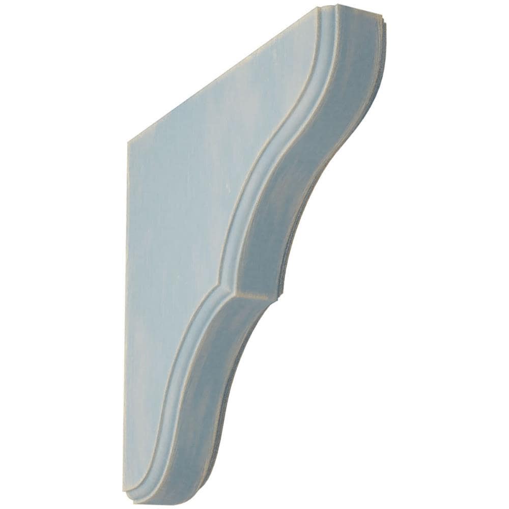 Ekena Millwork BKTWD02X10X10STBU Stratford 1-3/4-in x 10-in x 10-in Rubberwood Blue Wood Standard Bracket