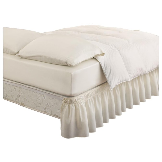 Easy Fit White Queen King 15 In Bed, Bed Skirts Queen