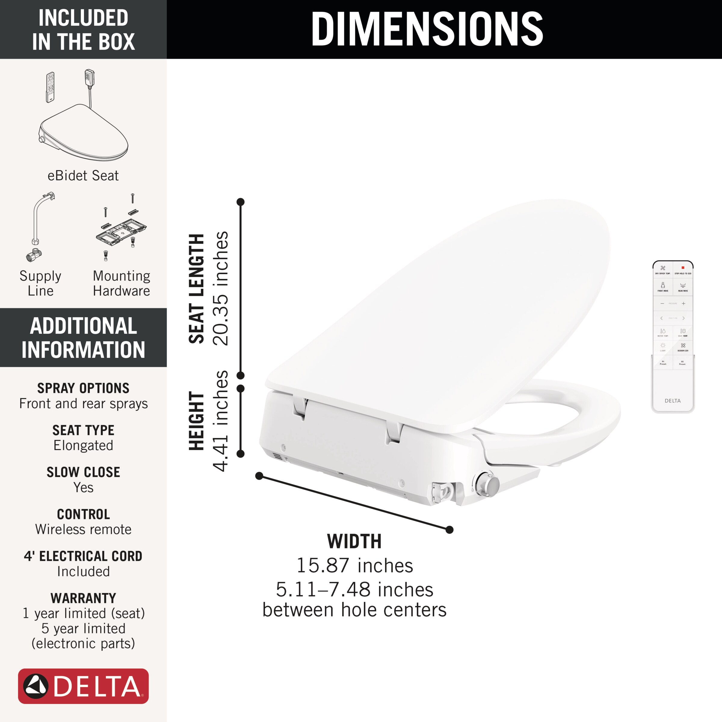 Delta 893007E-WH Bidet-Toilet-Seats - View #5
