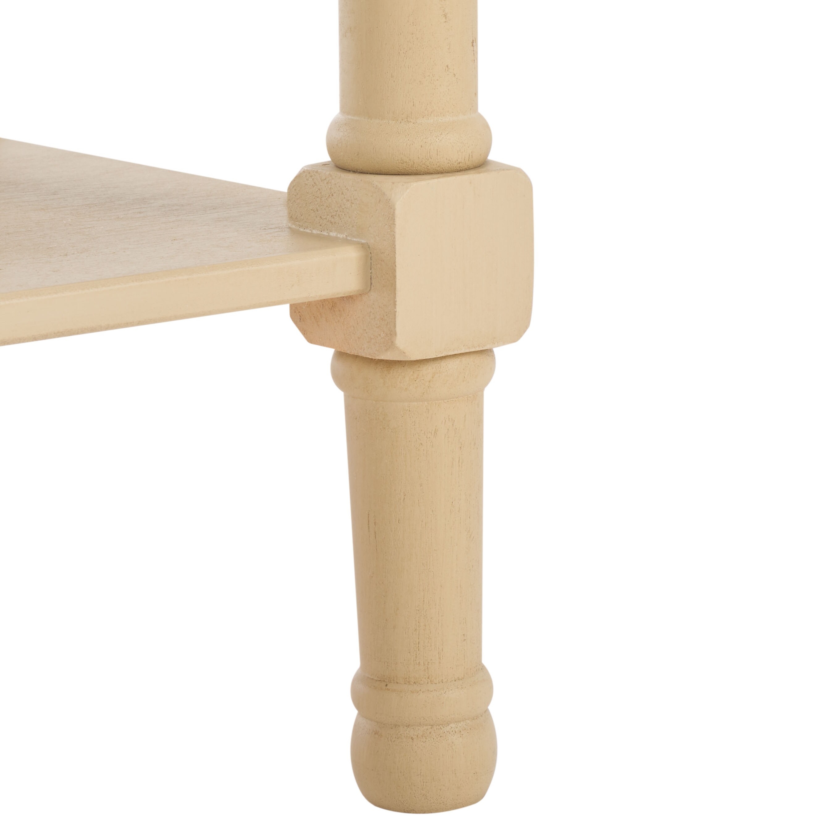 Natural Wood and Metal 2-Drawer Console Table