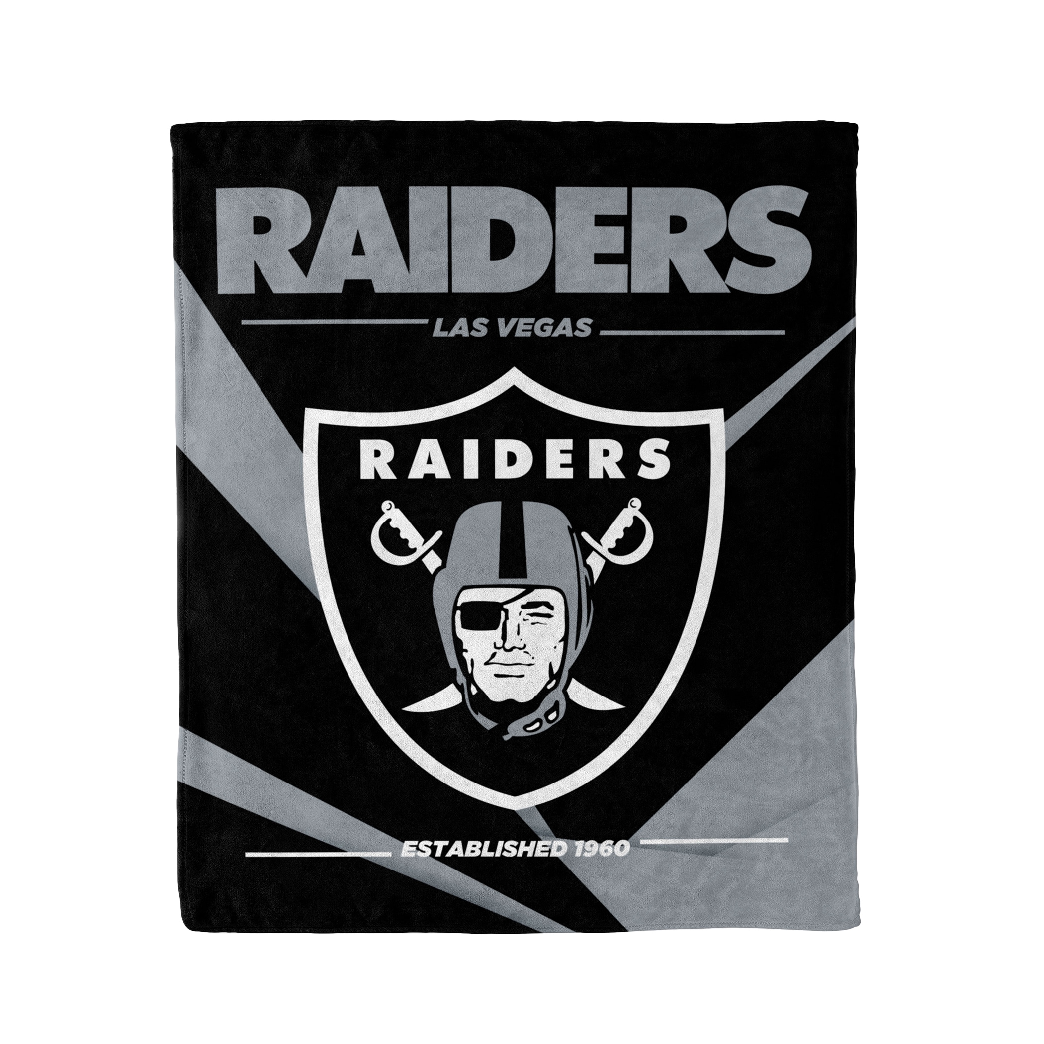 Las Vegas Raiders 50 x 60 Retro Emblem Flannel Fleece Sherpa Blanket