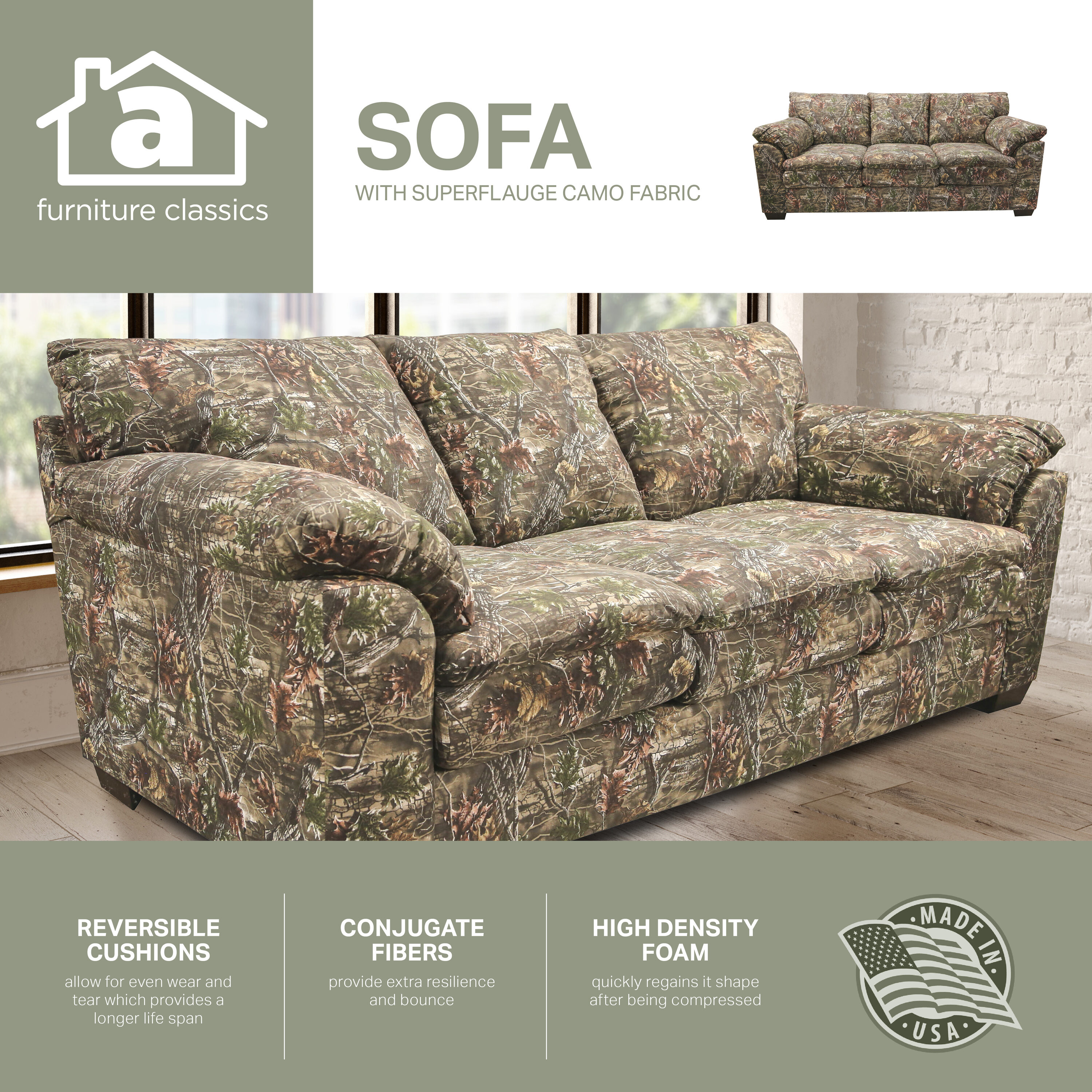 A Furniture Classics 8-010-A452V3 Sofas-Loveseats - View #2