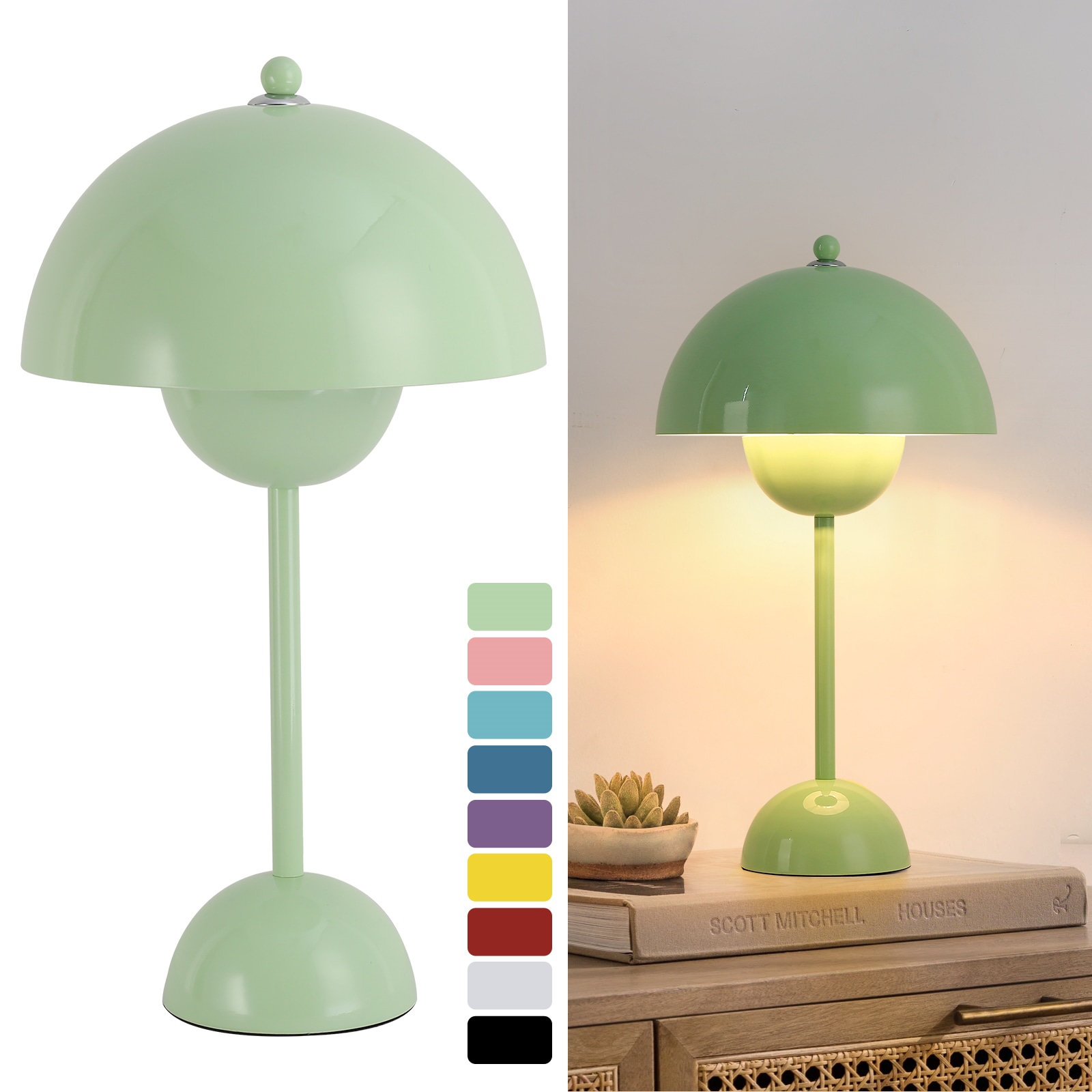 Zompoo ZP-L3082-G 13.4-in Green Standard Desk Lamp with Metal Shade