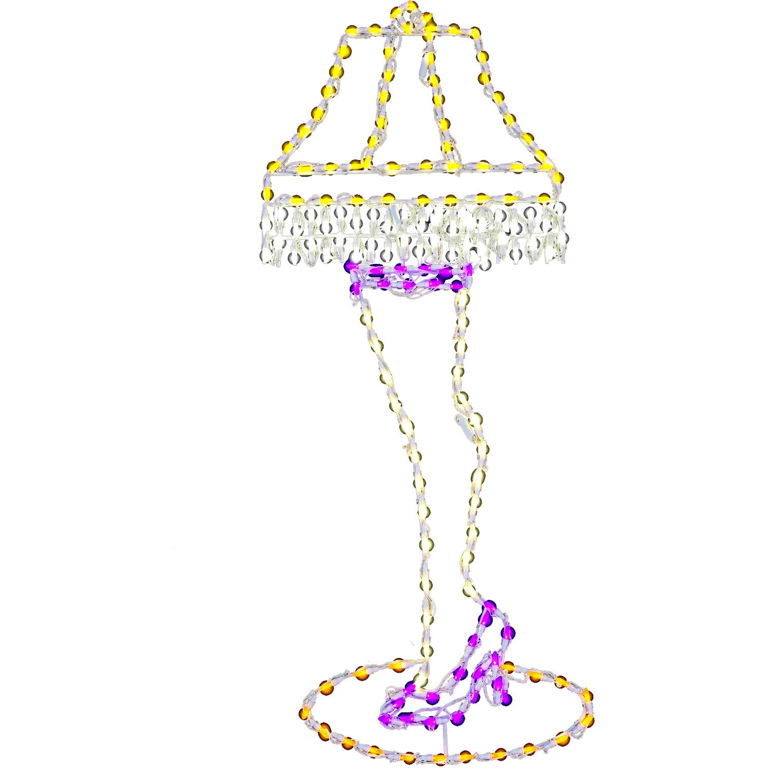 Fraser Hill Farm FFCHLED052-LEG0-MTL 52-Inches Freestanding Lamp post Light with Multicolor LED Lights