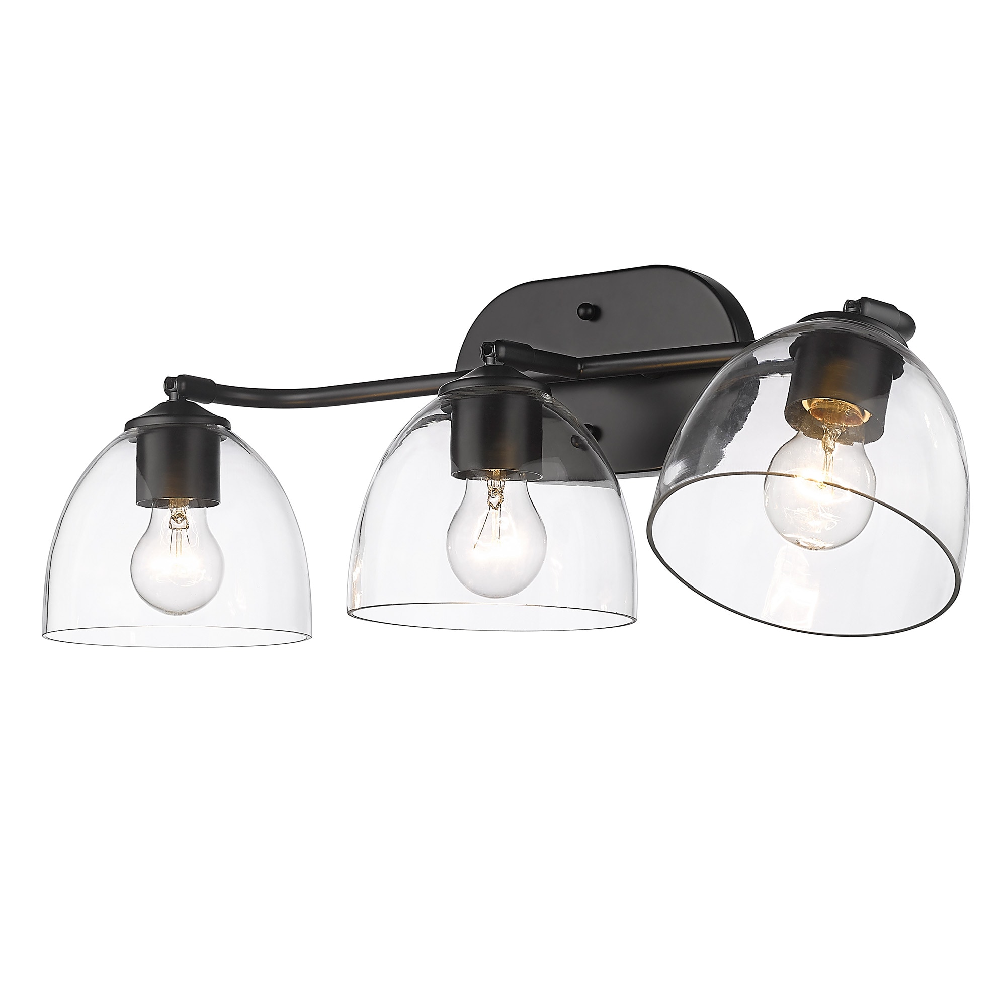 Golden Lighting 6958-BA3 BLK-BLK-CLR b089995 - View #3