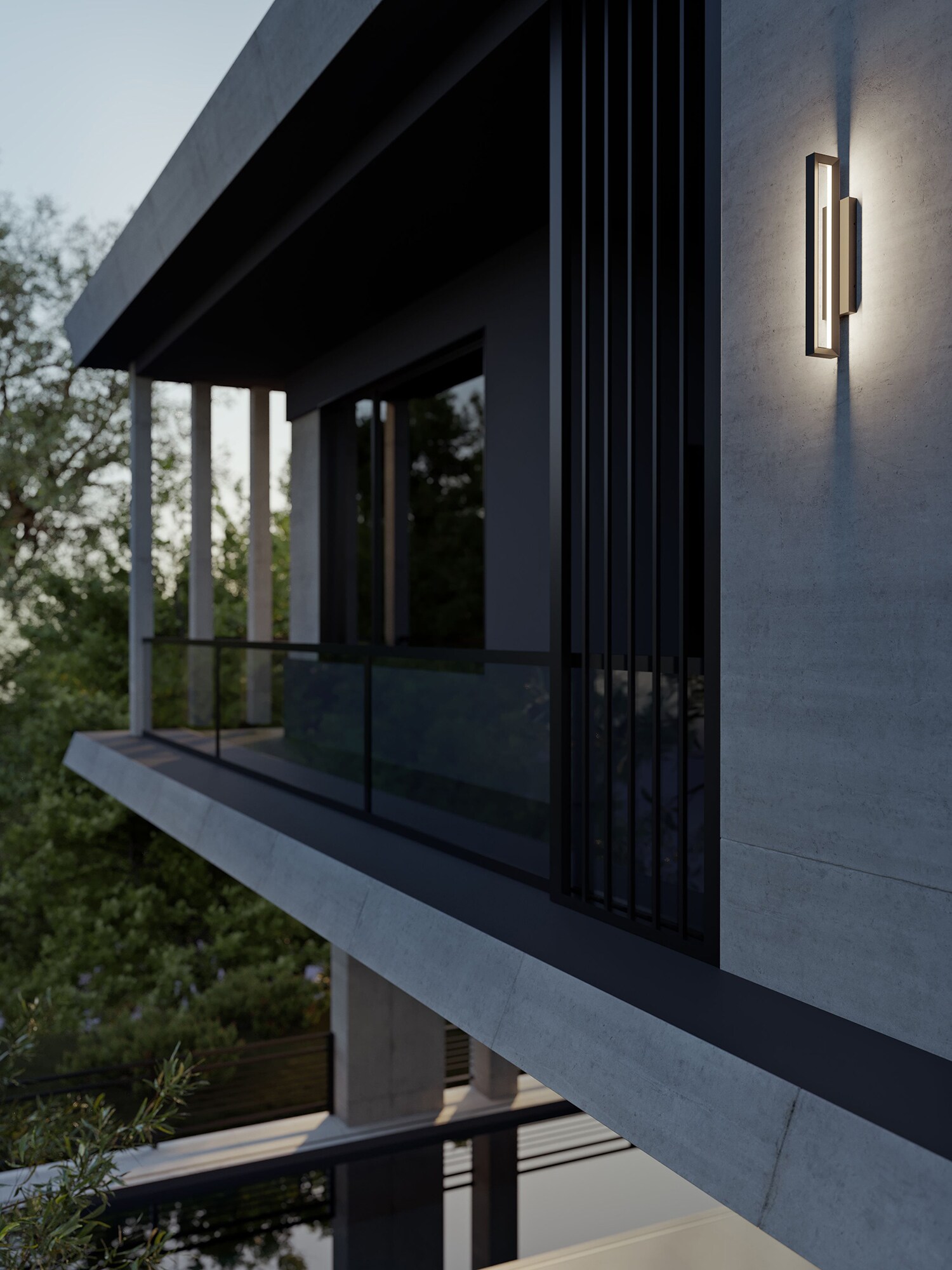 Liam 18" Painted Nickel LED Outdoor Wall Sconce