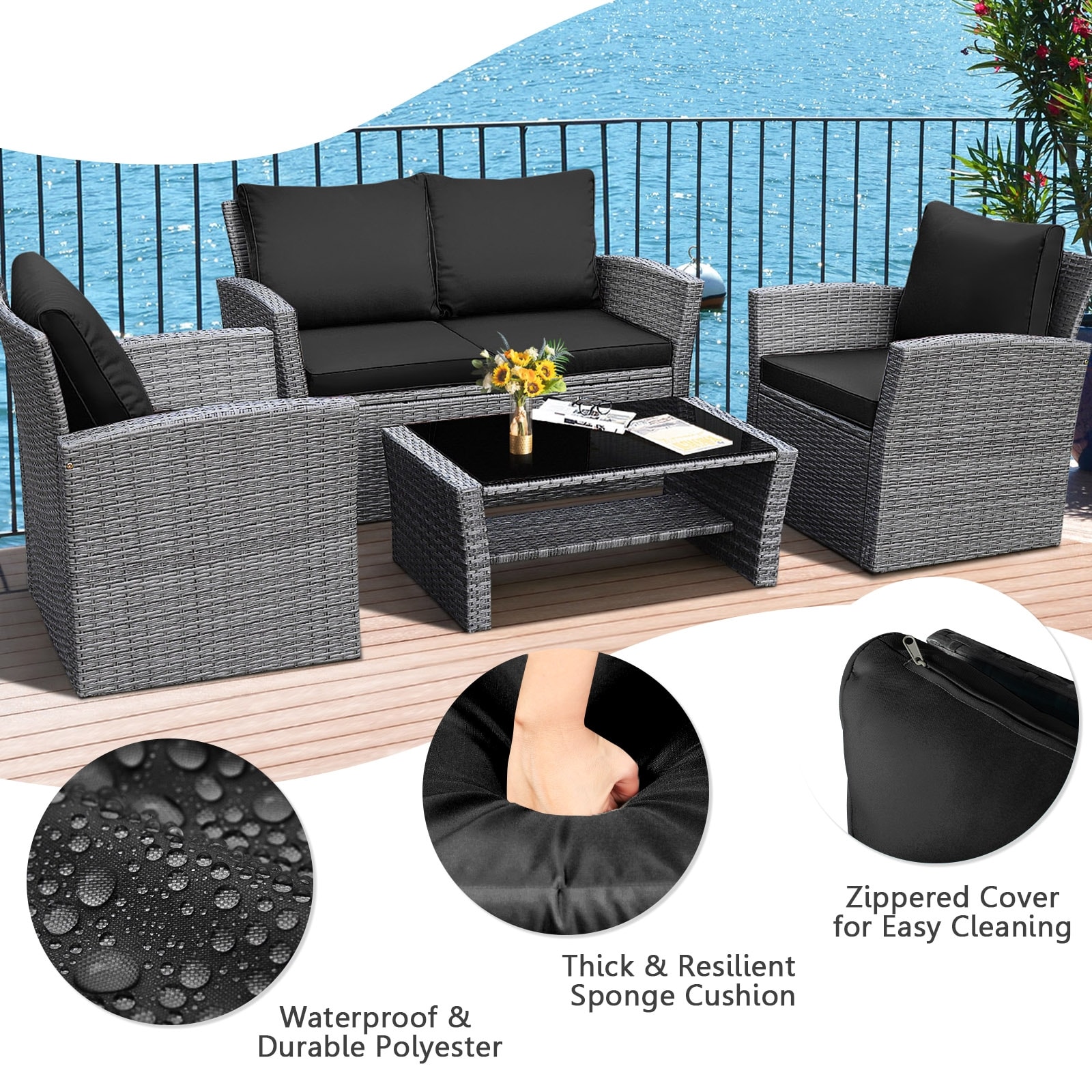 Forclover CKT-175018 Patio-Conversation-Sets - View #14