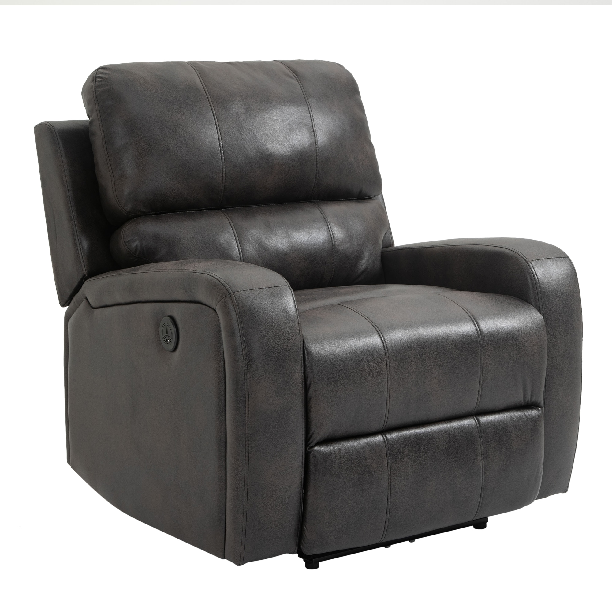 CASAINC Black Polyester Upholstered Powered Reclining Recliner at Lowes.com