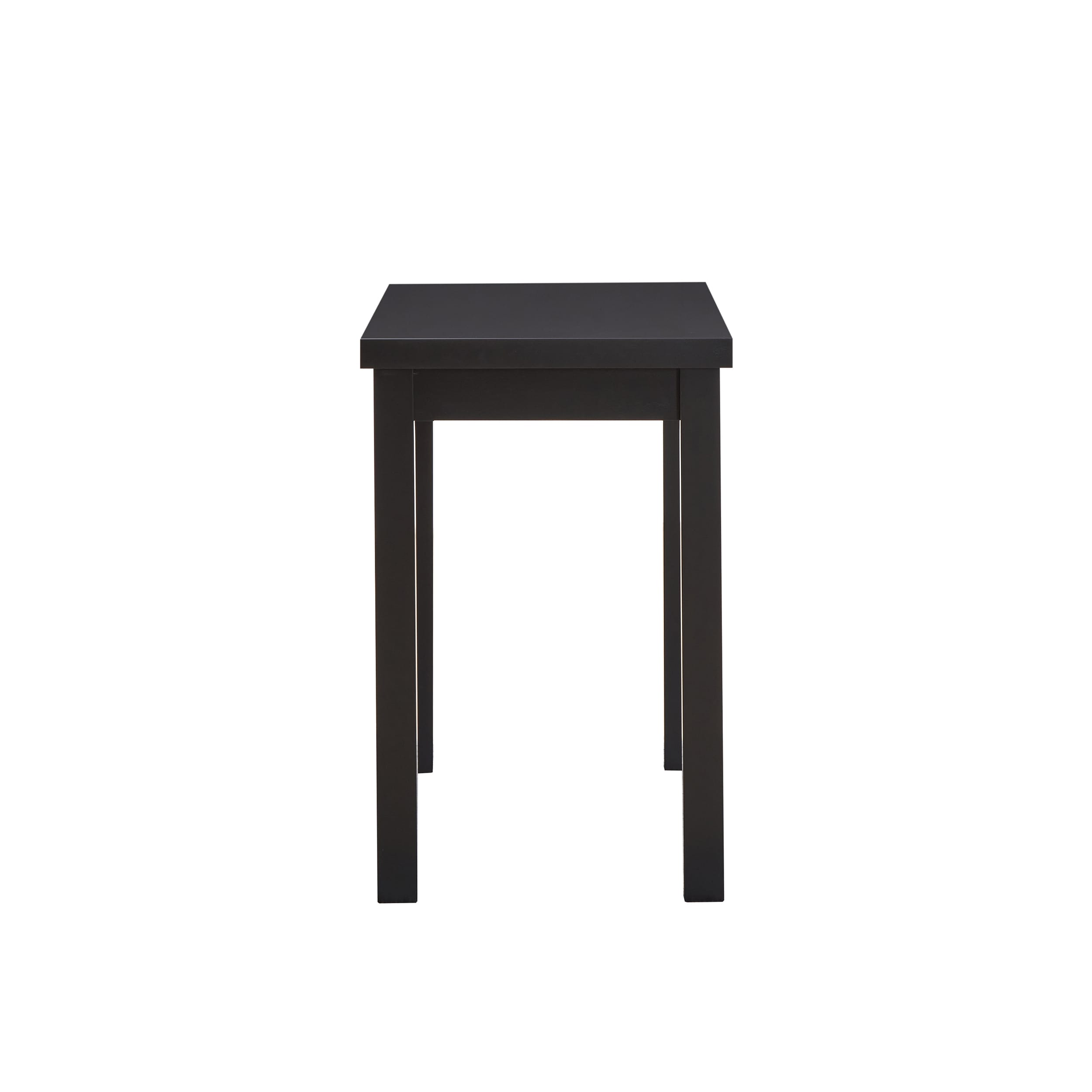 Antique Black Rectangular Wood Counter Height Bar Table