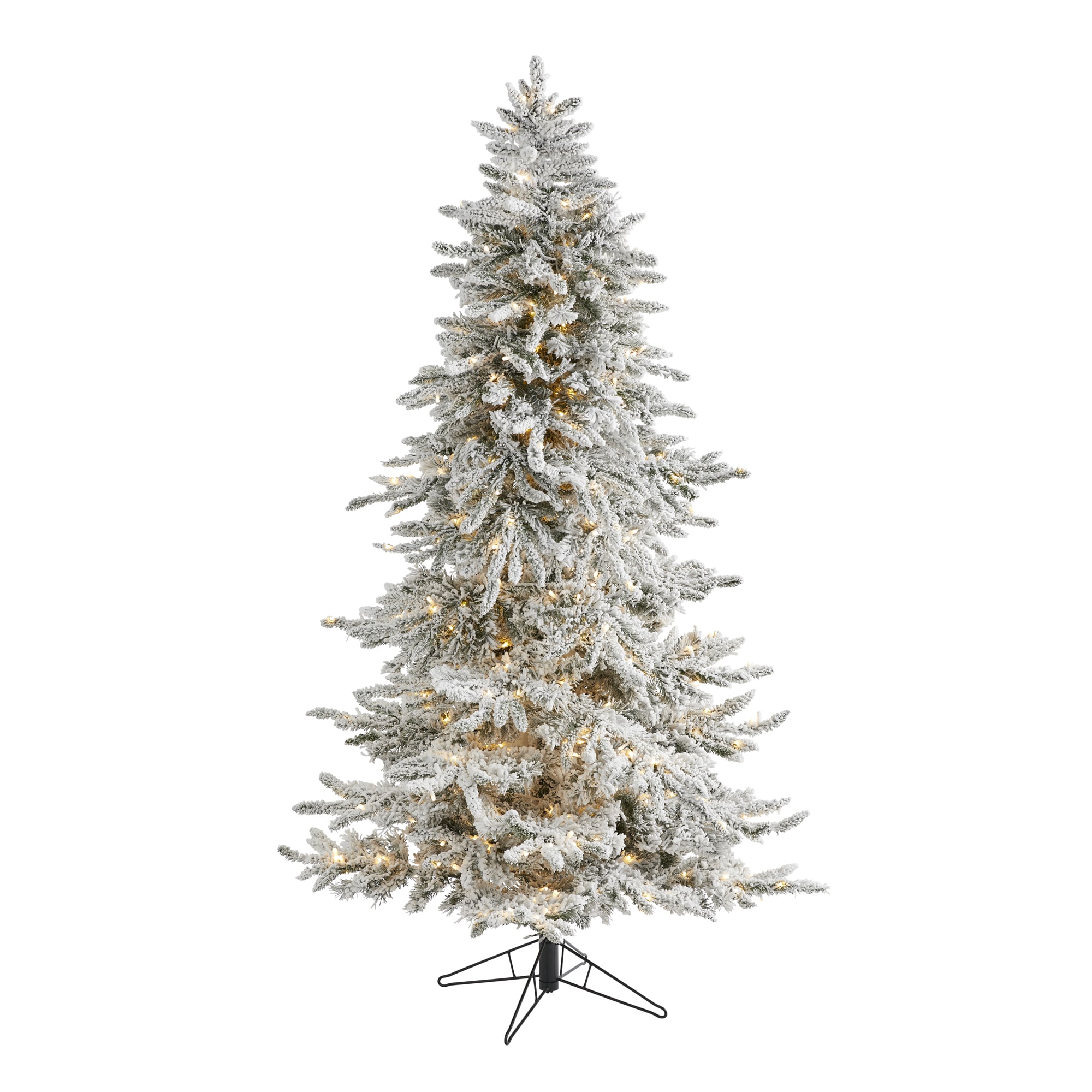 Nearly Natural T1494 6.5-ft Douglas fir Pre-lit Flocked Artificial Christmas Tree with White LED Lights