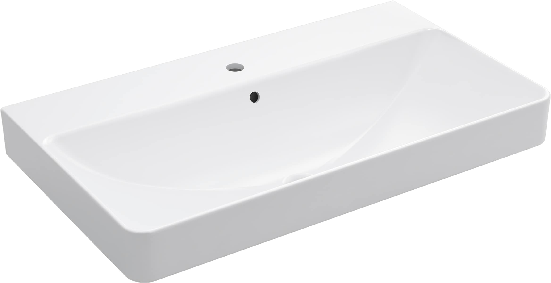 KOHLER K-2749-1-0 Vox Vitreous china Vessel Rectangular Traditional White Bathroom Sink ( 35.4375-Inches x 20.5-Inches )