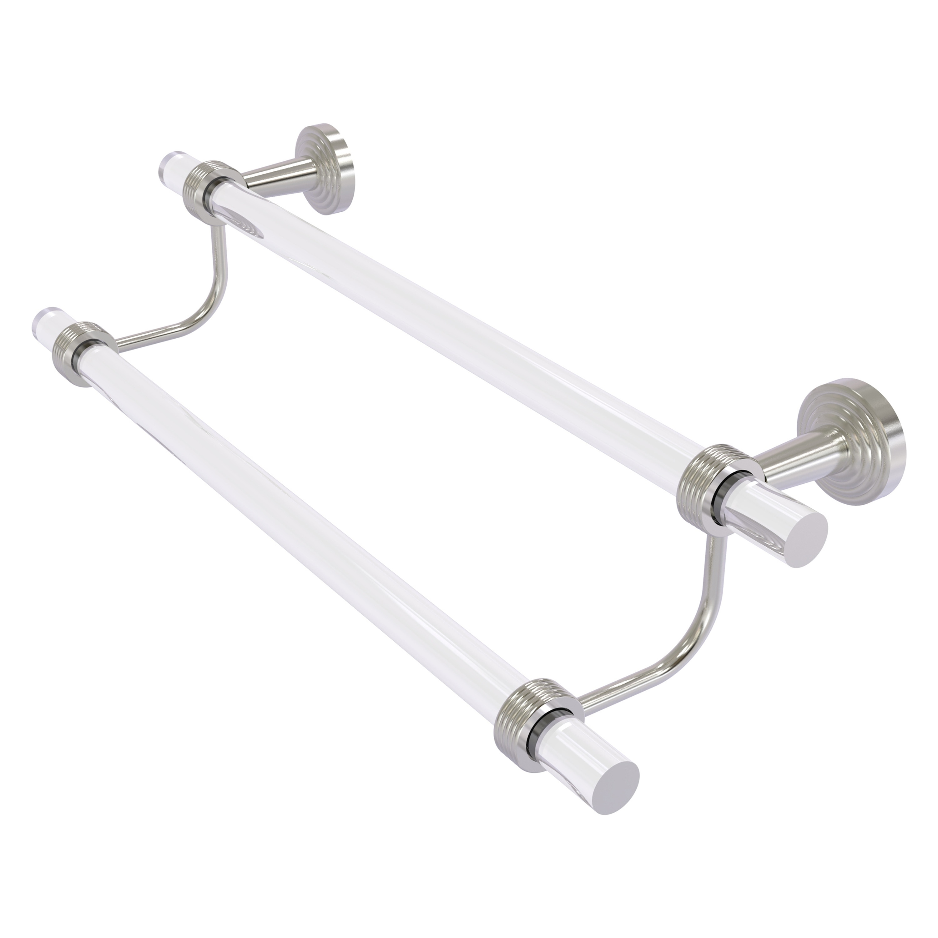 Allied Brass PB-72G-30-SN Pacific Beach 30-in double Satin Nickel Wall mount Double Towel Bar