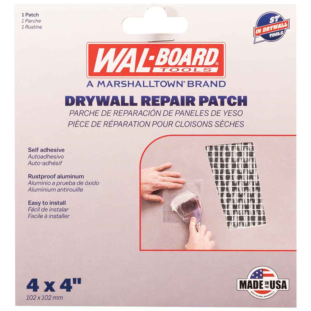 WAL-BOARD TOOLS 054-005-L Aluminum 4-Inches x 4-Inches Drywall Repair Patch