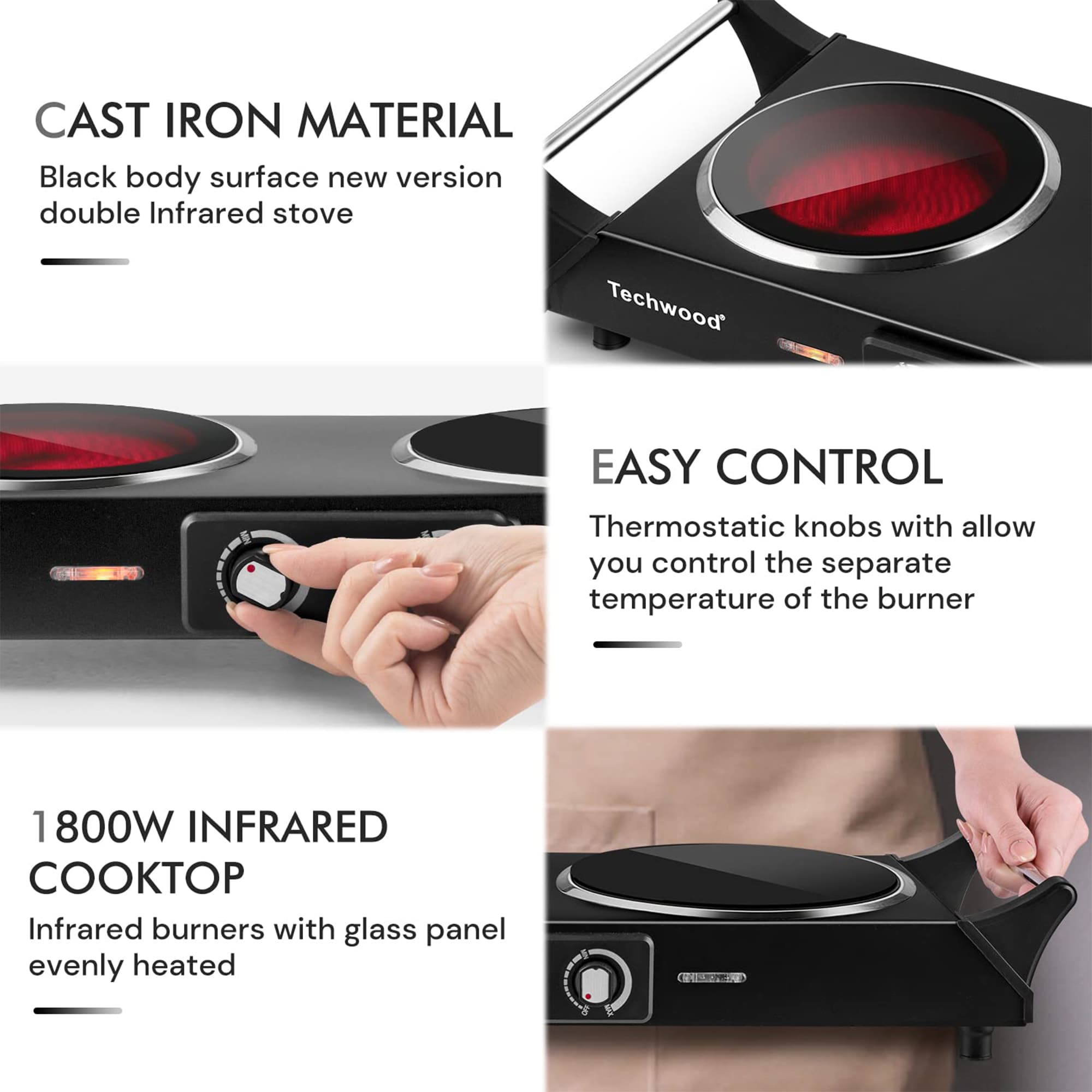 Techwood GZES3111 Table-Top-Burners - View #3