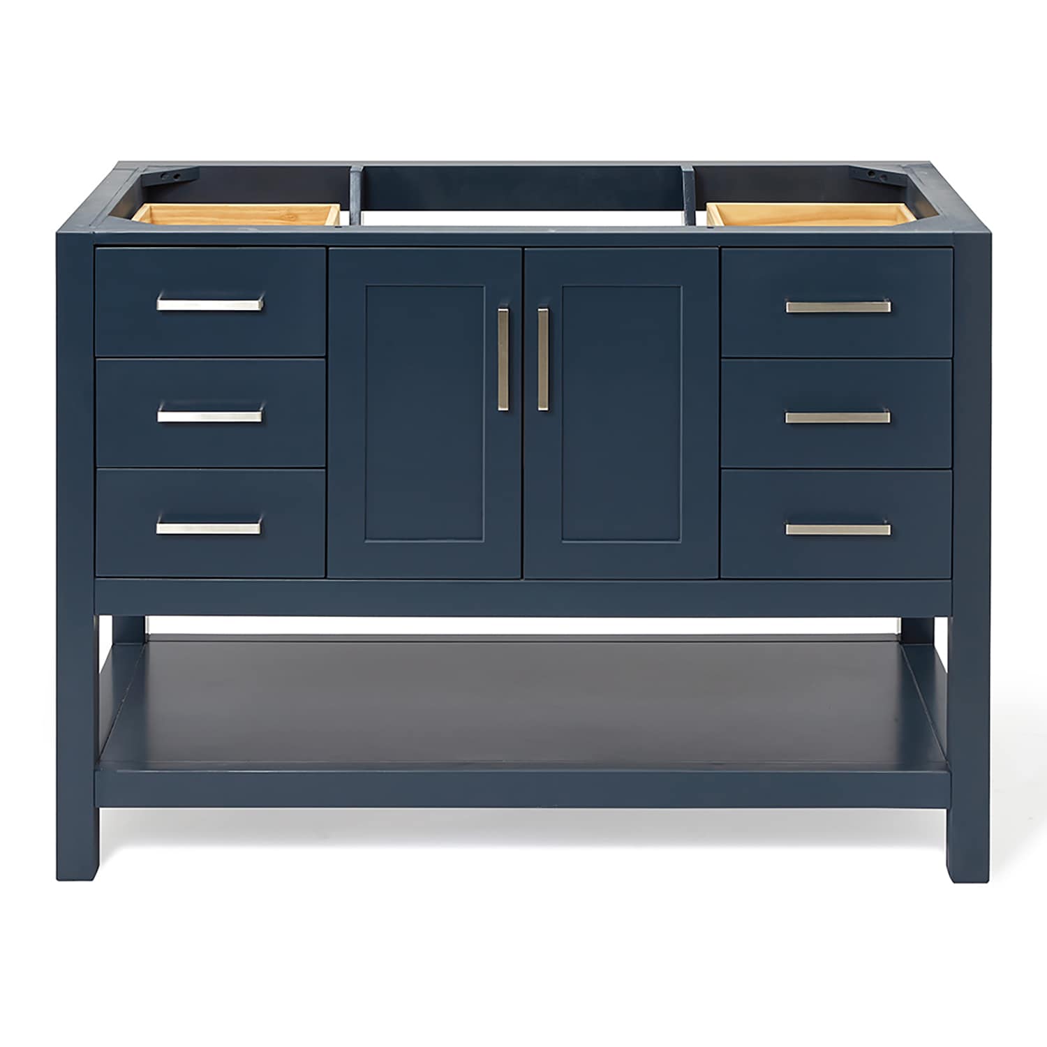 ARIEL S048S-BC-MNB Magnolia 48-in Midnight Blue Bathroom Vanity Base Cabinet without Top