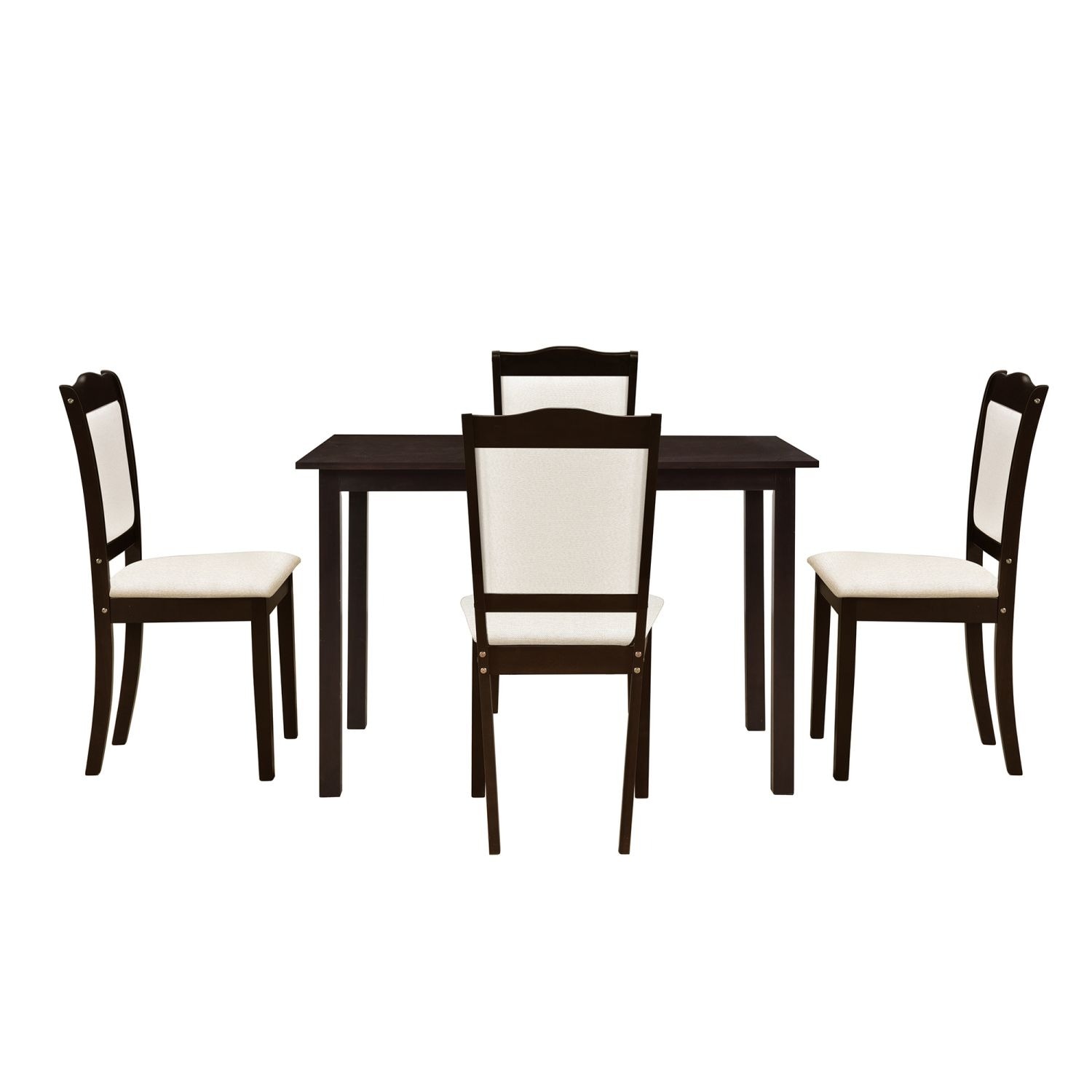 JASMODER WF293880AAP Espresso Contemporary/Modern Dining Room Set with Rectangular Table (Seats 4)