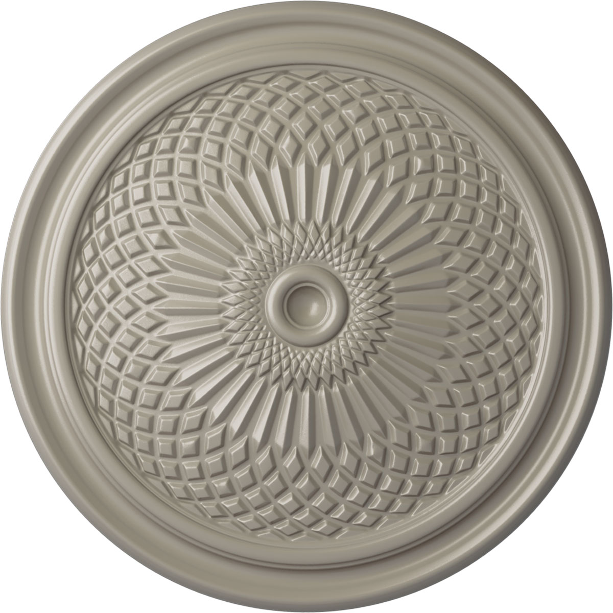 Ekena Millwork CM22TNPWS Trinity 22-in W x 22-in L Painted Pearl White Polyurethane Whole Ceiling Medallion