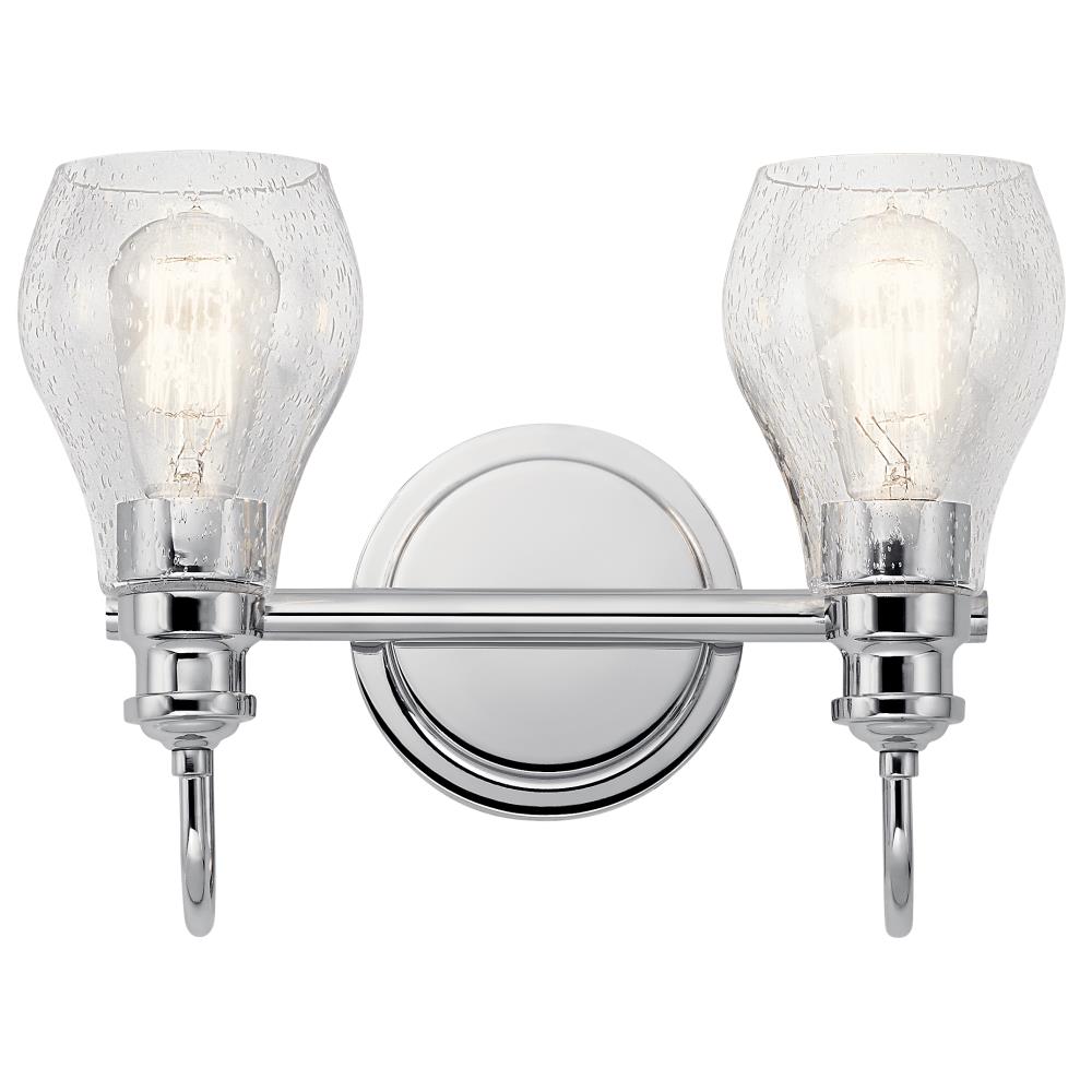 Kichler 45391CH Greenbrier 2-Light Chrome Transitional Vanity Light