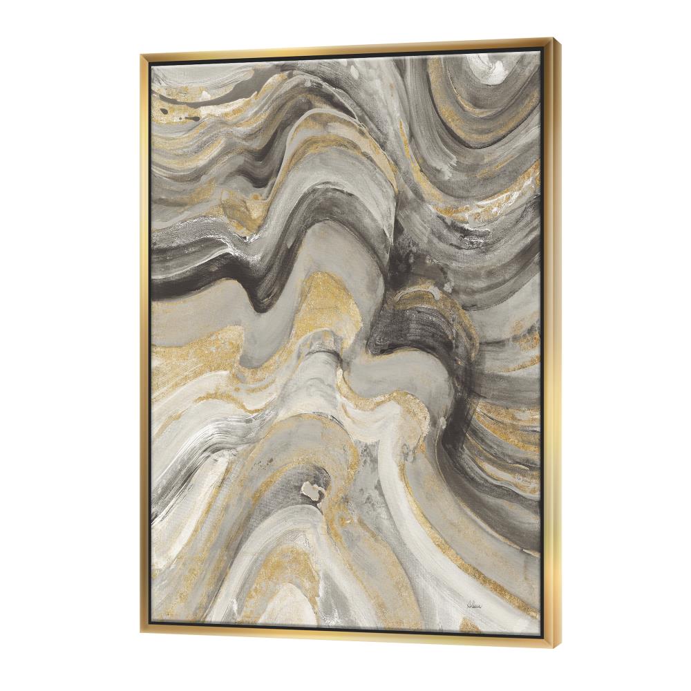 Designart FL30522-36-46-GD Gold Wood Floater frame 46-Inches H x 36-Inches W Modern Canvas Print