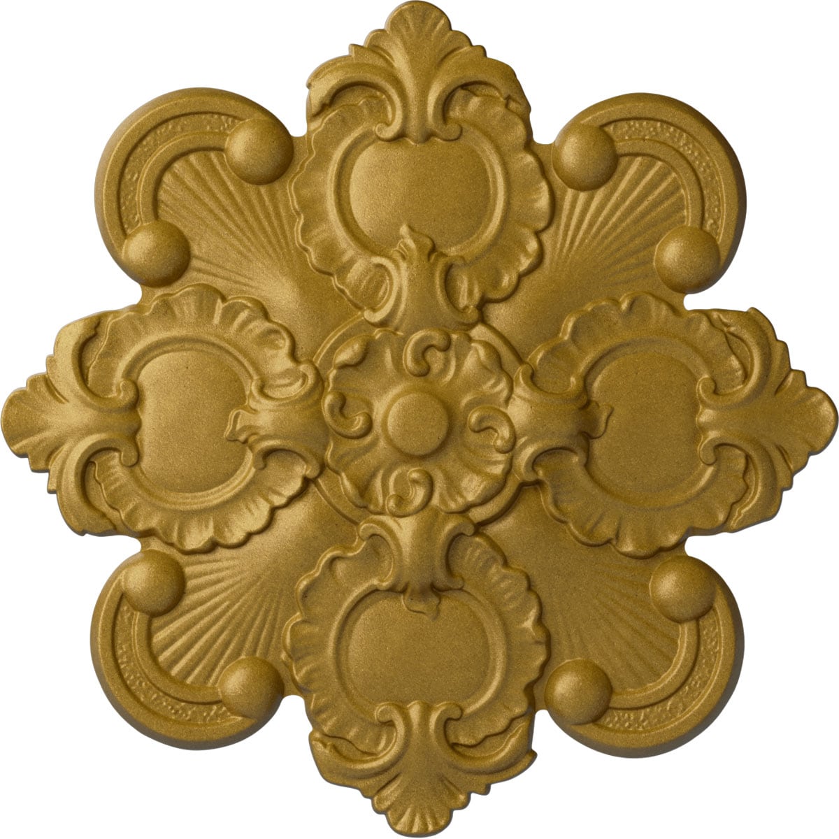 Ekena Millwork CM18KAPGS Katheryn 18.125-in W x 18.125-in L Painted Pharaohs Gold Polyurethane Whole Ceiling Medallion
