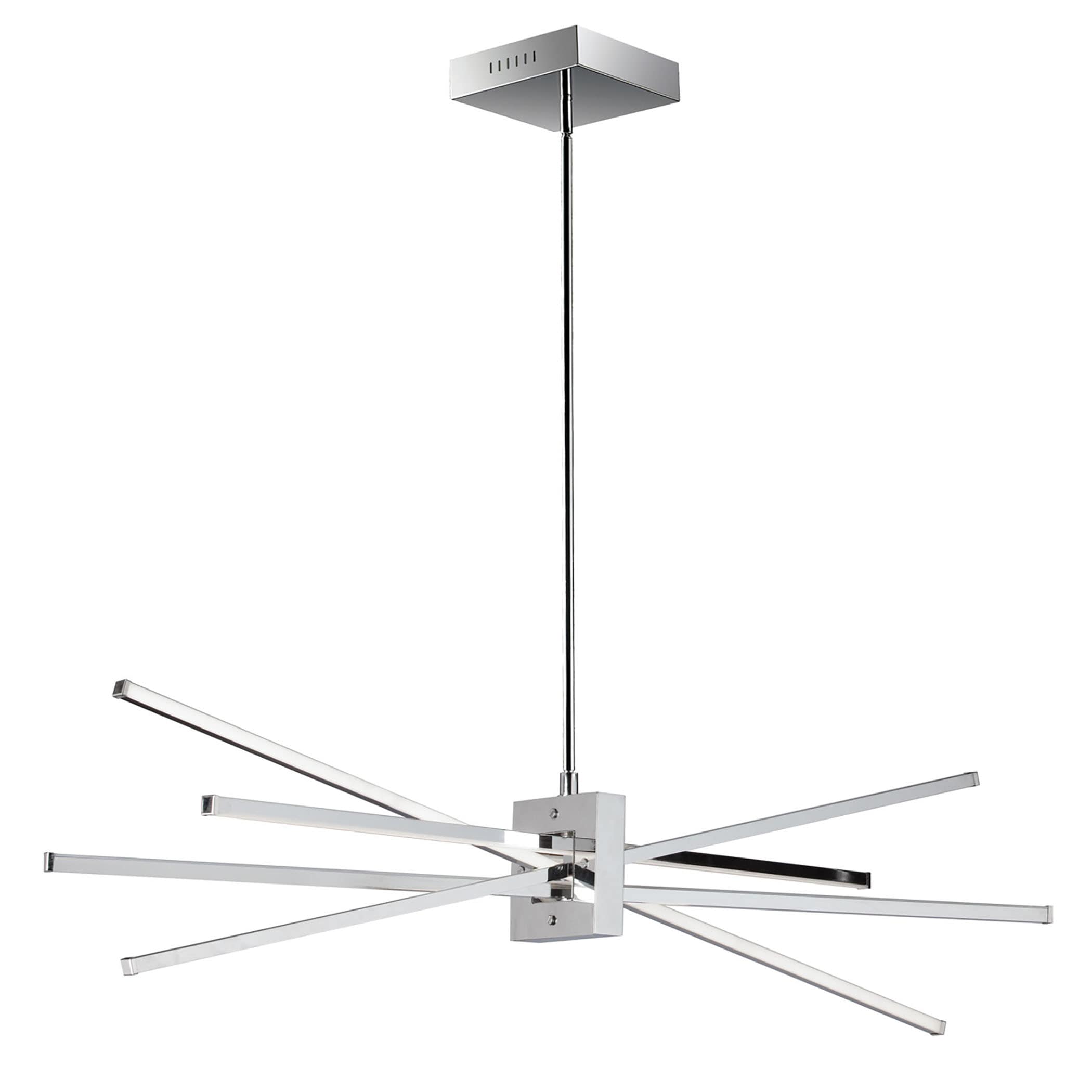 Dainolite SUM-35HP-PC Summit 4-Light Polished Chrome Modern/Contemporary Linear LED Hanging Pendant Light