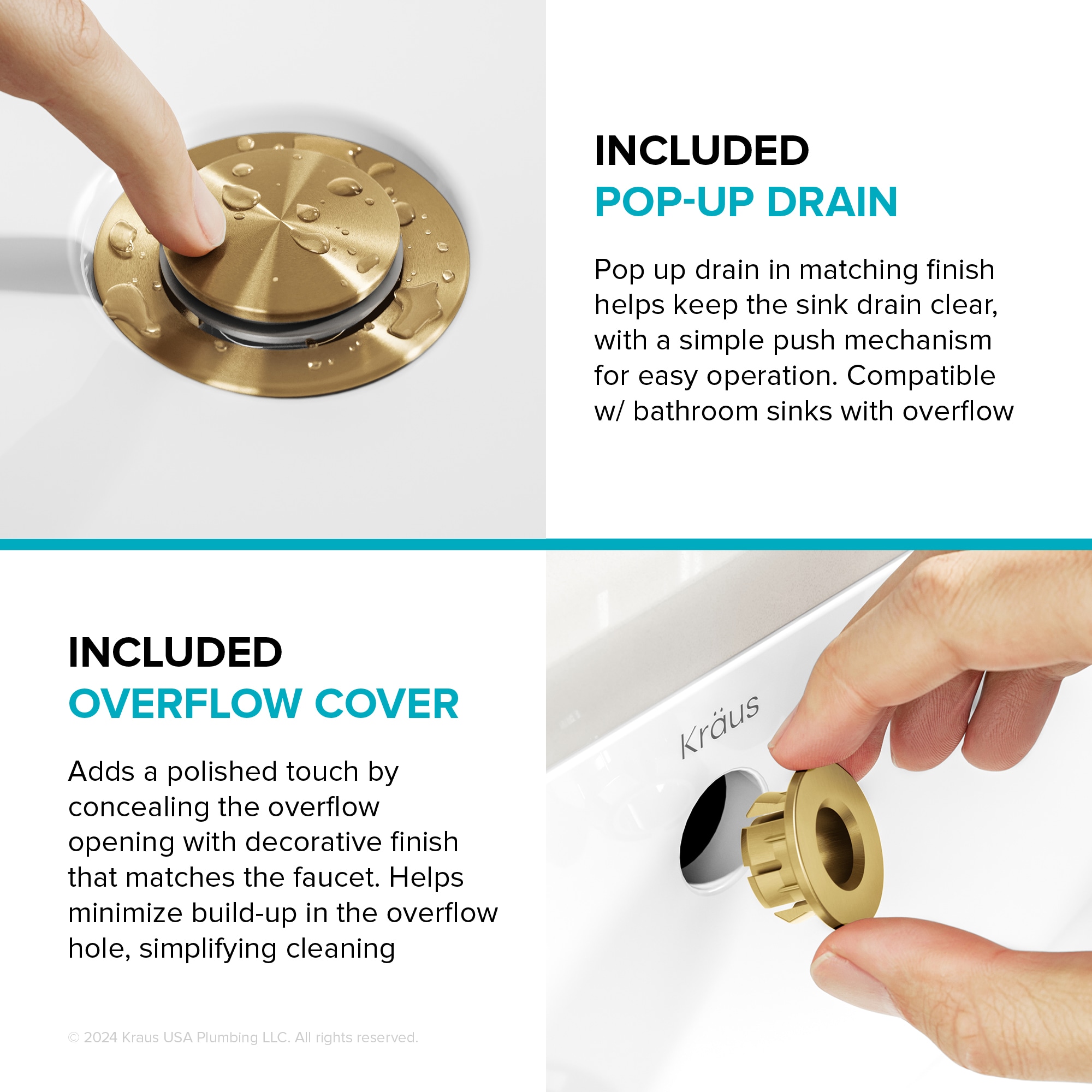 Indy Spot-Free Brushed Brass Single Handle Bathroom Faucet
