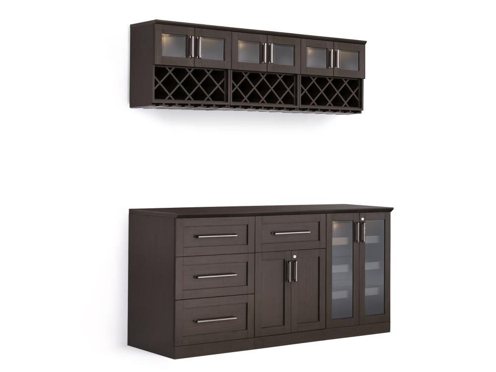 NewAge Products 60546 Home Bar 72-in x 85-in Rectangle Cabinet Bar