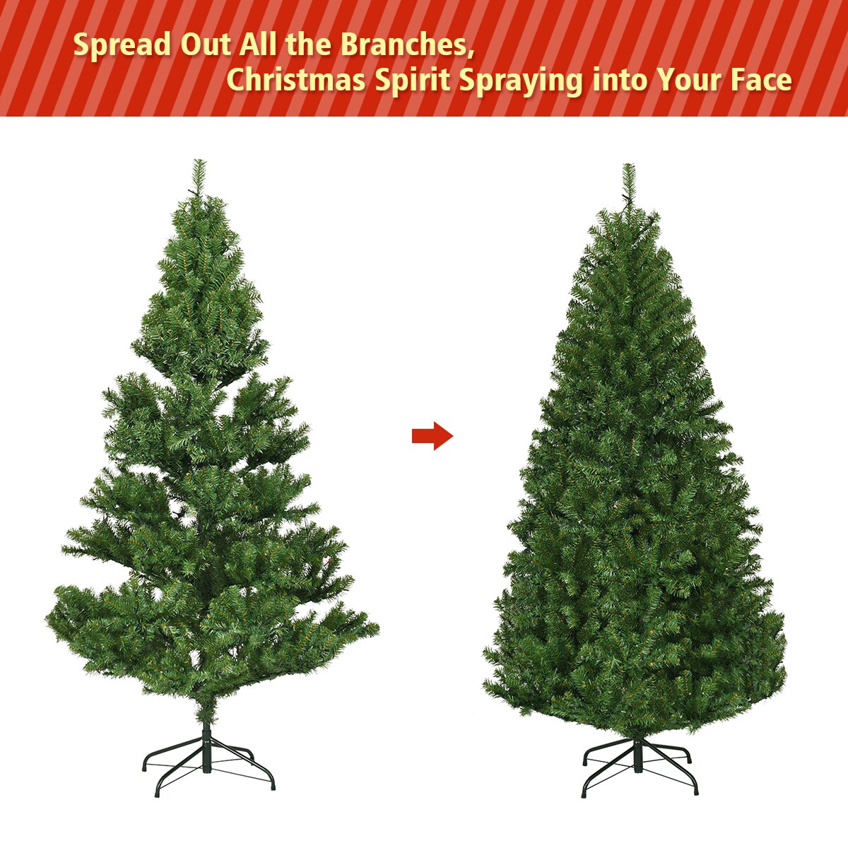 Costway CSHY000380 Artificial-Christmas-Trees - View #6
