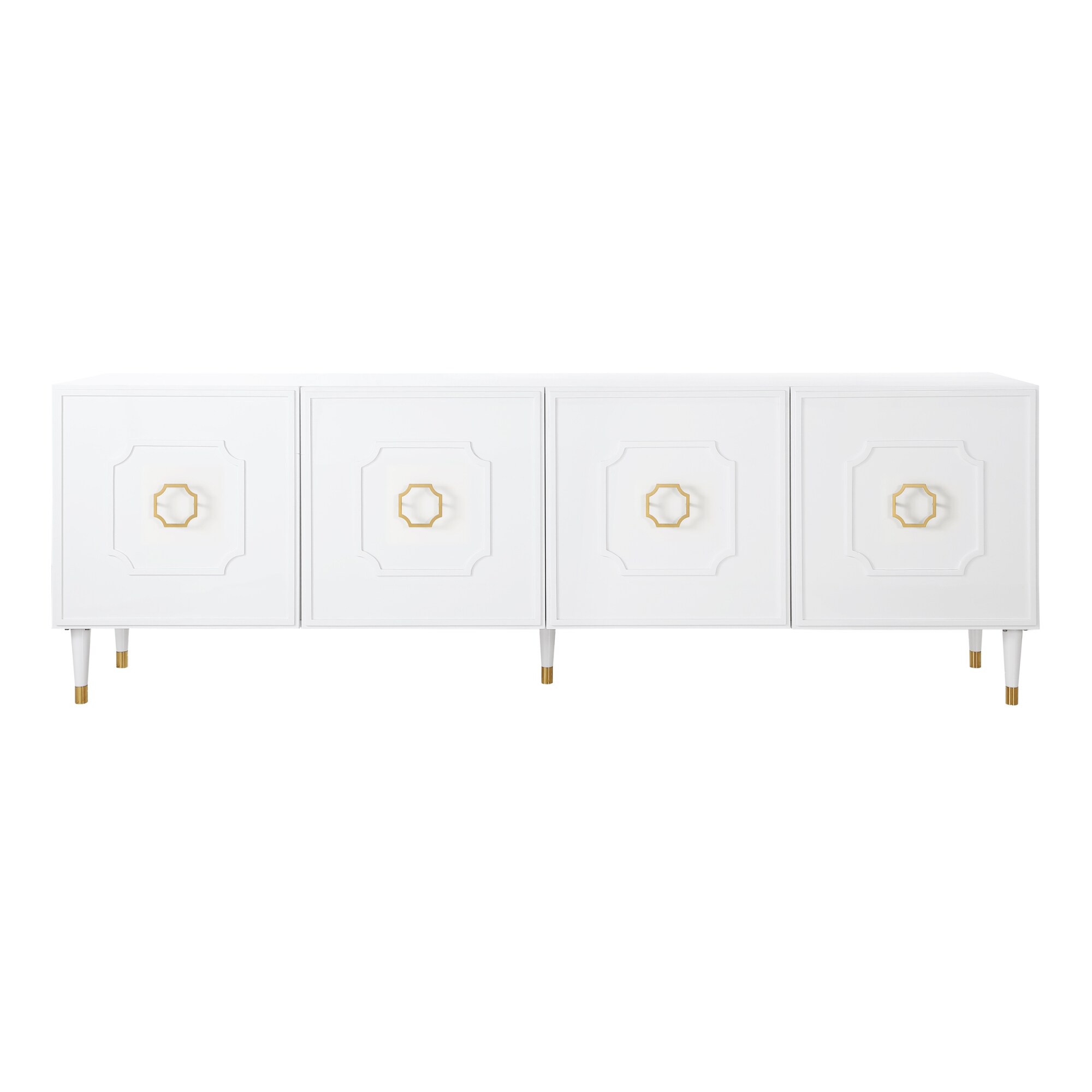 Inspired Home SD103-09WG4-LS Keao Traditional White Sideboard