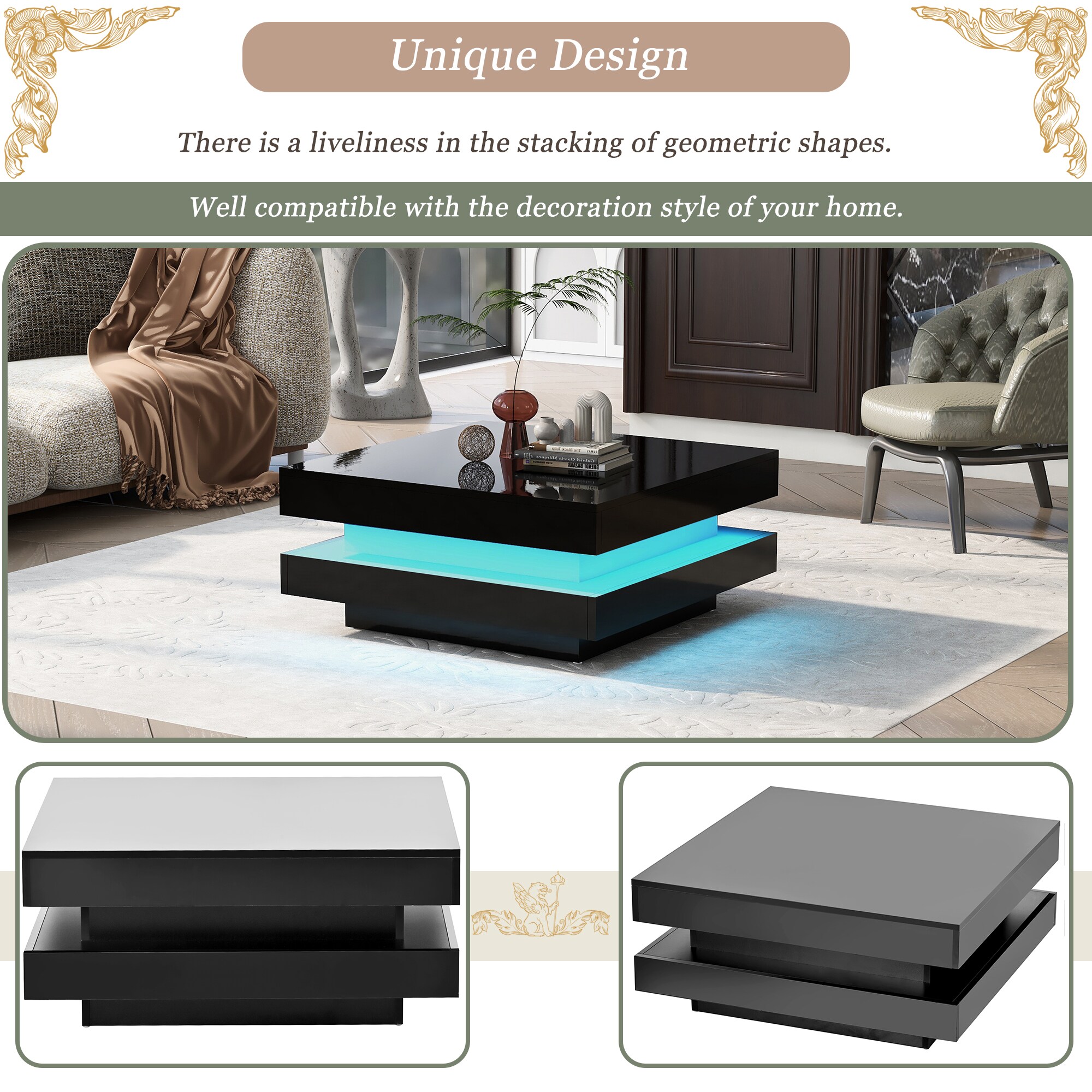 ModernLuxe WF295997AAB Coffee-Tables - View #3