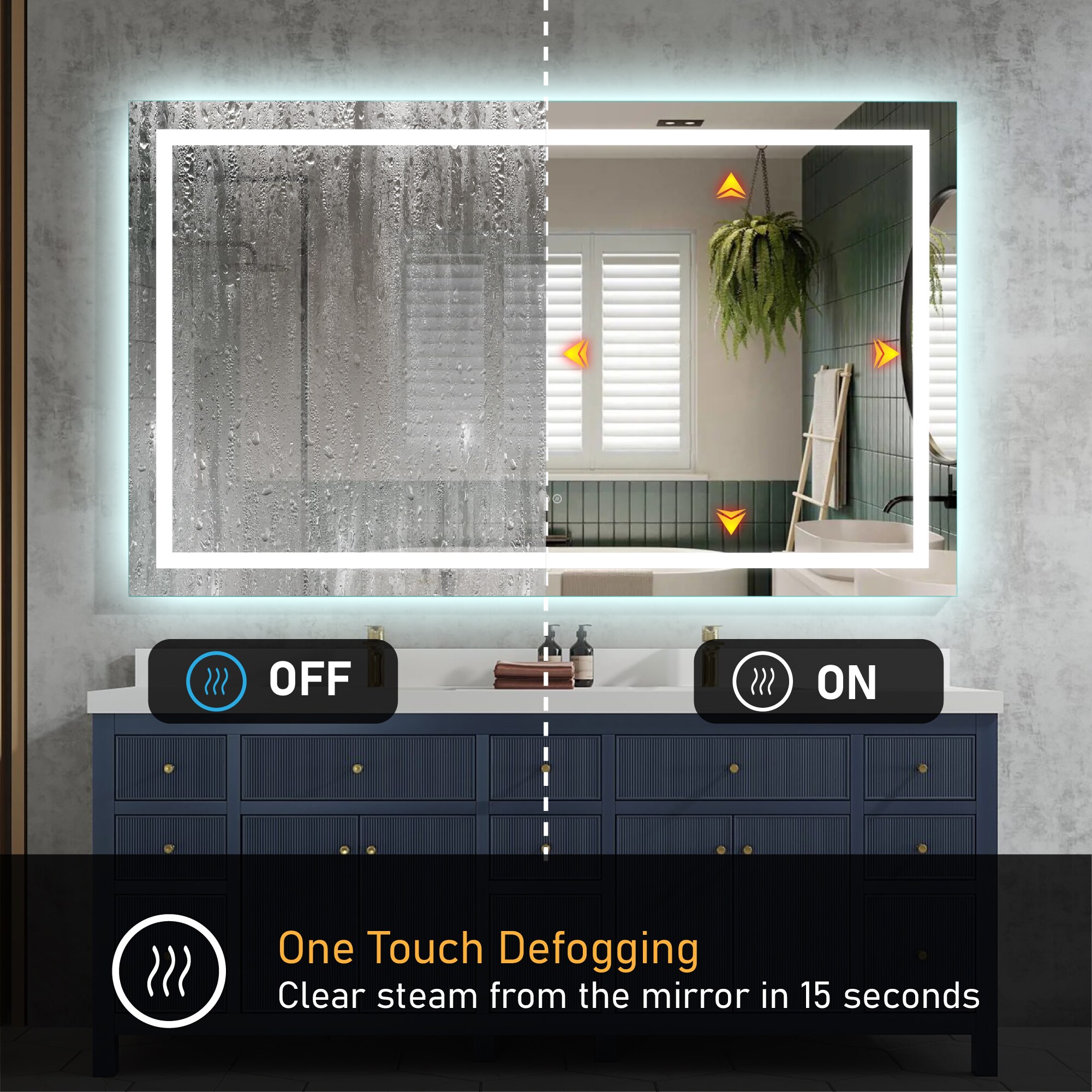 Forclover HE-31M7236 Framed-Bath-Mirrors - View #5