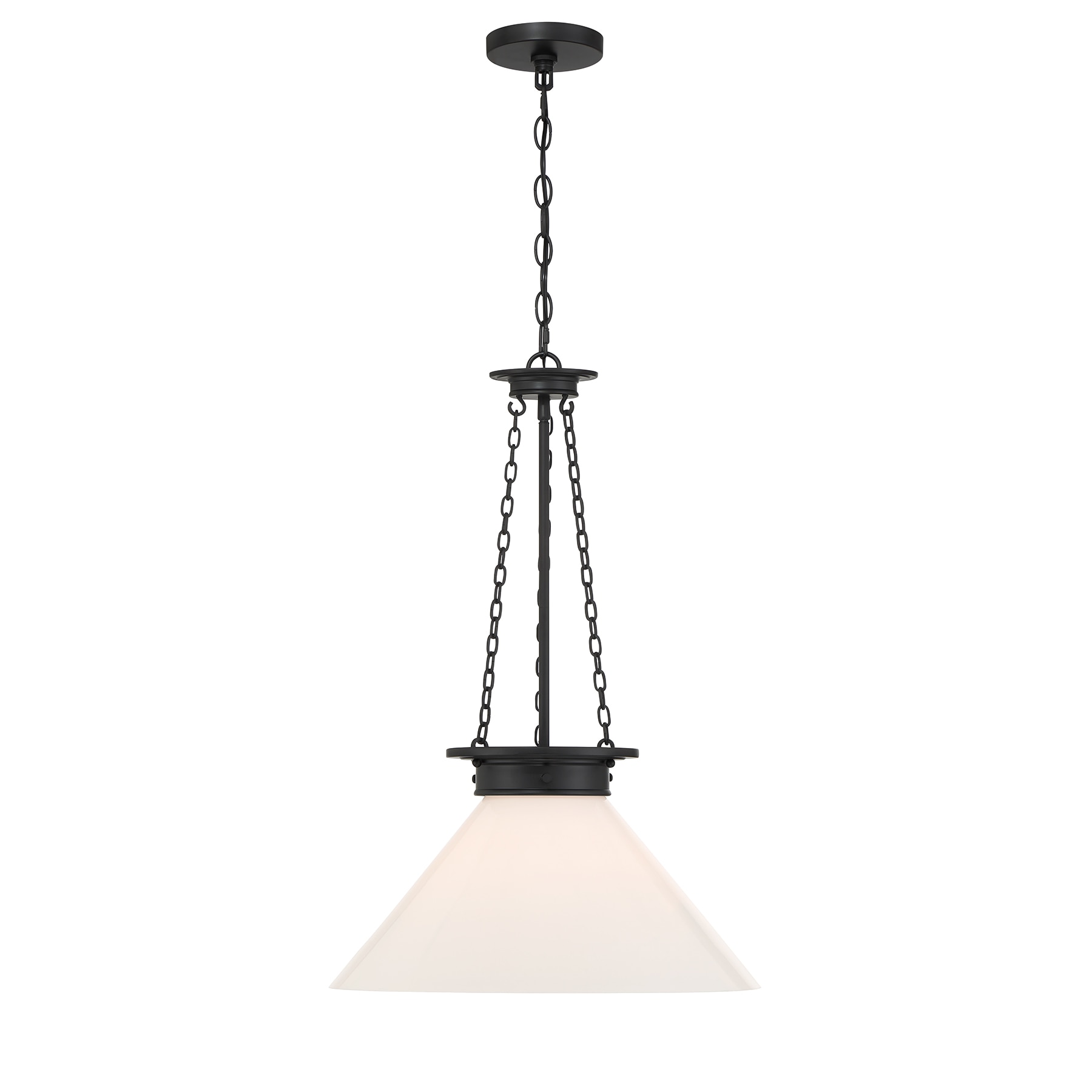 Savoy House 7-1011-1-89 Myers 1-Light Pendant in Matte Black Matte Black Vintage Art glass Bowl Medium Hanging Pendant light