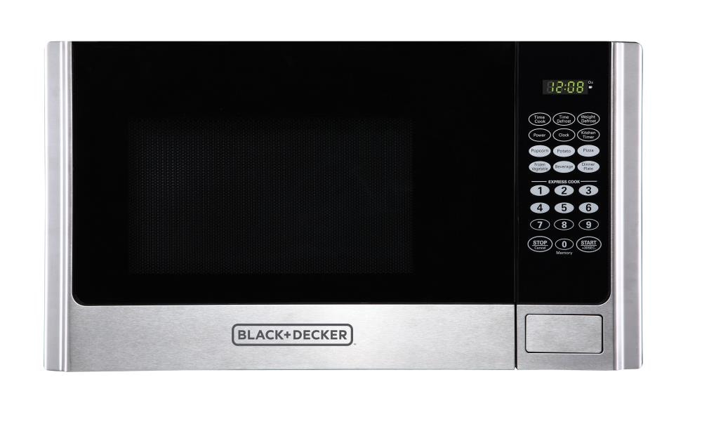 Black+Decker 900 Watt 0.9 Cubic Feet Counter Microwave Oven, Stainless  Steel 