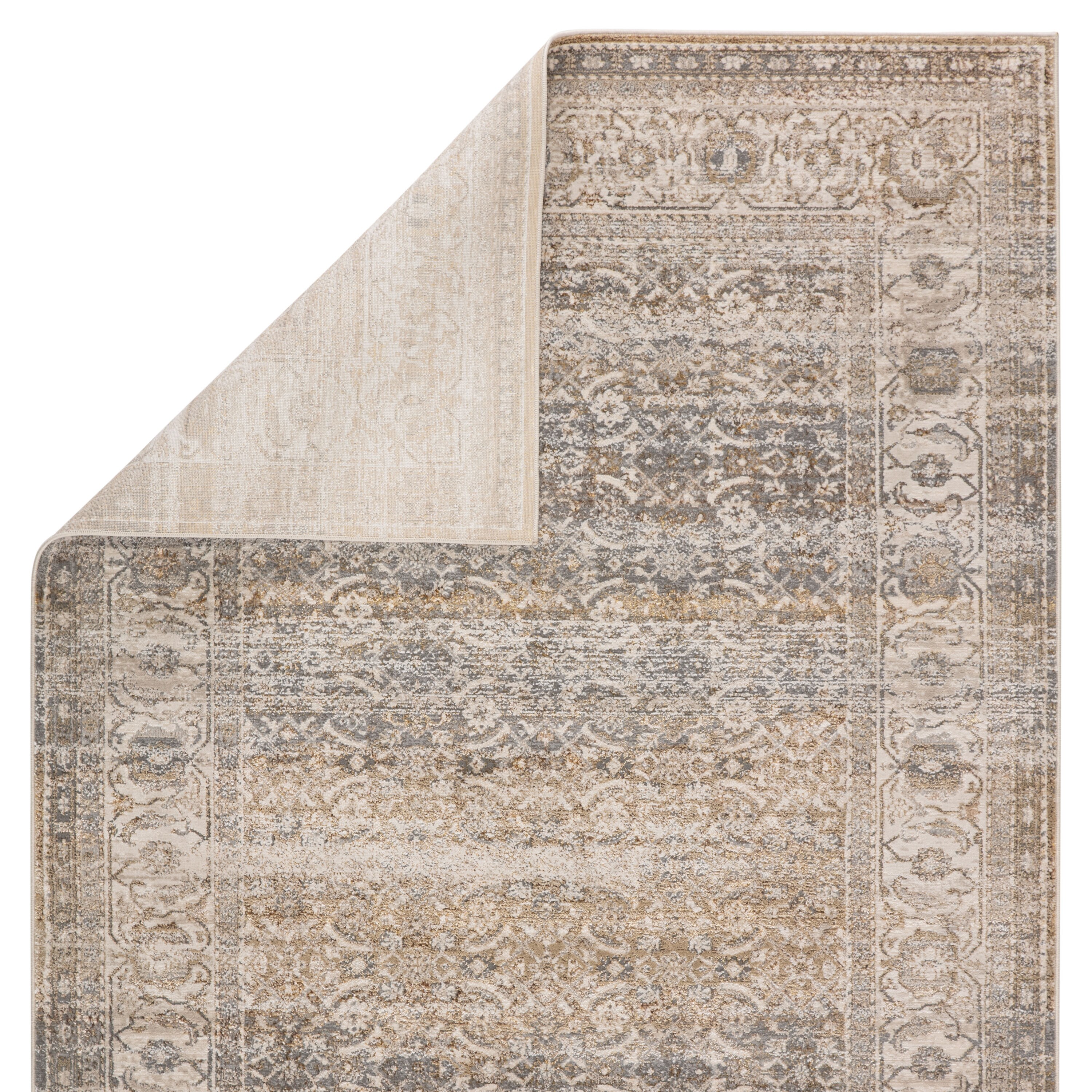 Jaipur Genteel Striped Gray/ Cream Area Rug - 2'8 x 8