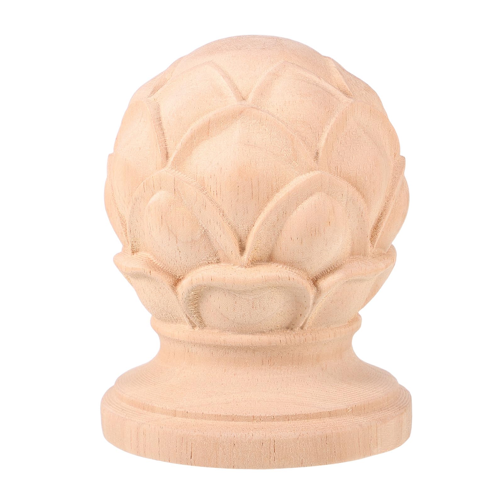 Afoxsos Unfinished Wood Finial 3.93 Inch Decorative Post Cap for ...