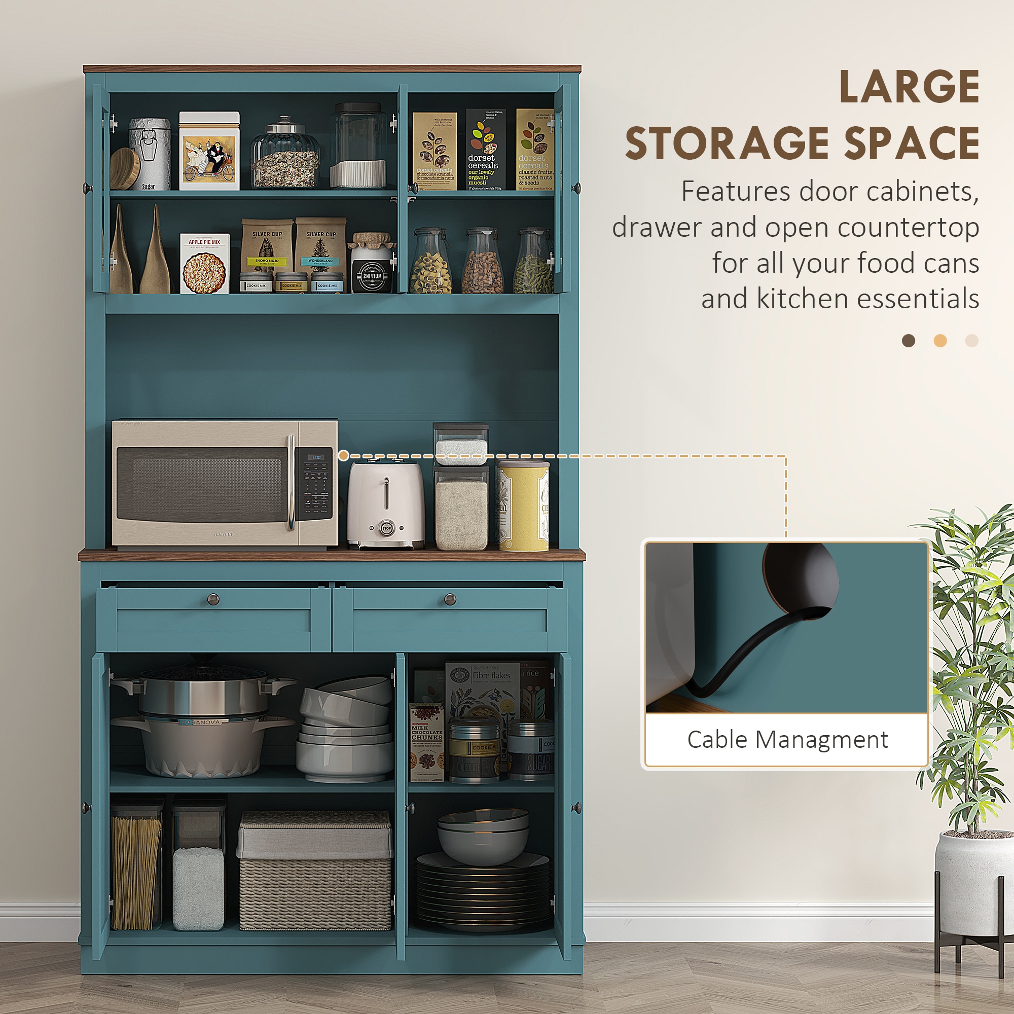 HomCom 83A-068V80GN Pull-Out-Cabinet-Baskets - View #9