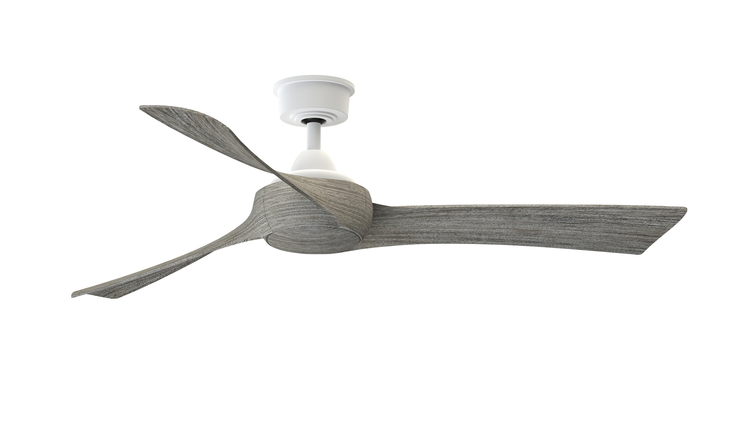 Fanimation TriAire Custom 60-in Silver with Black Blades Color-changing Integrated LED Indoor/Outdoor Smart Propeller Ceiling Fan with Light and Remote (3-Blade) FPD8514SLW-60BLW-LK Sansujyuku sansujyuku.com