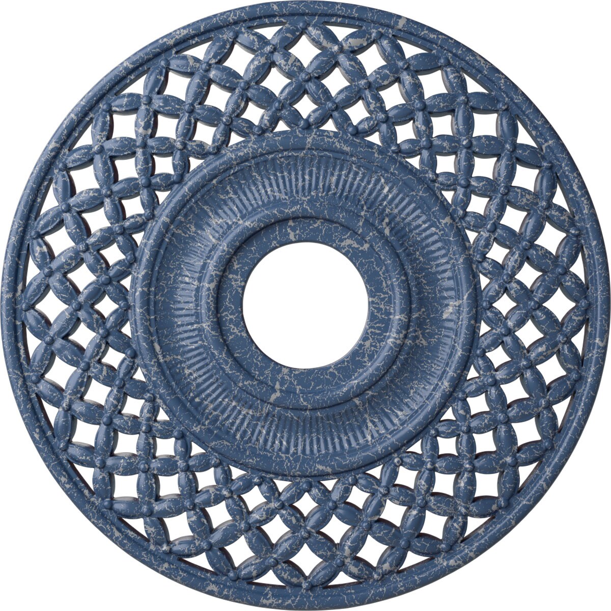 Ekena Millwork CM22RBAMC Robin 22.25-in W x 22.25-in L Painted Americana Crackle Polyurethane Whole Ceiling Medallion