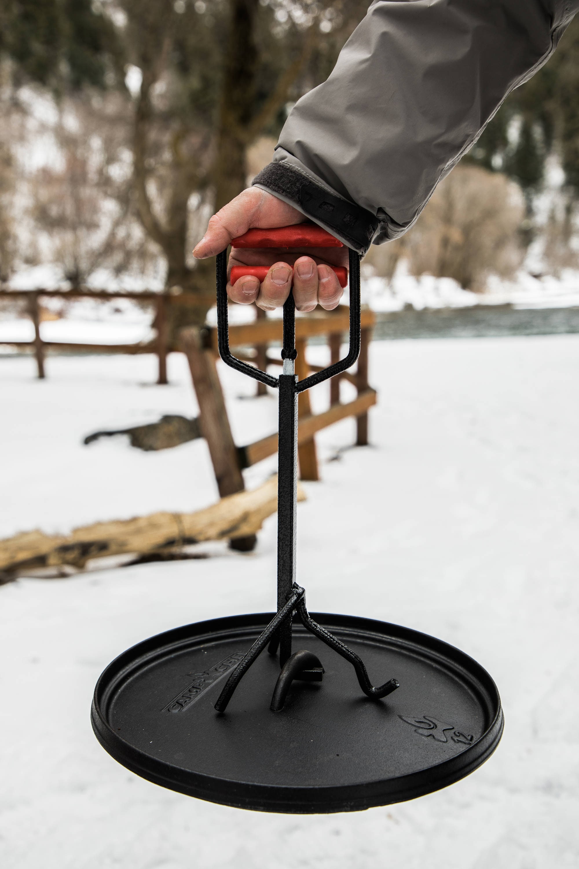 Camp Chef Dutch Oven Lid Lifter - 22 In, Cast-Iron
