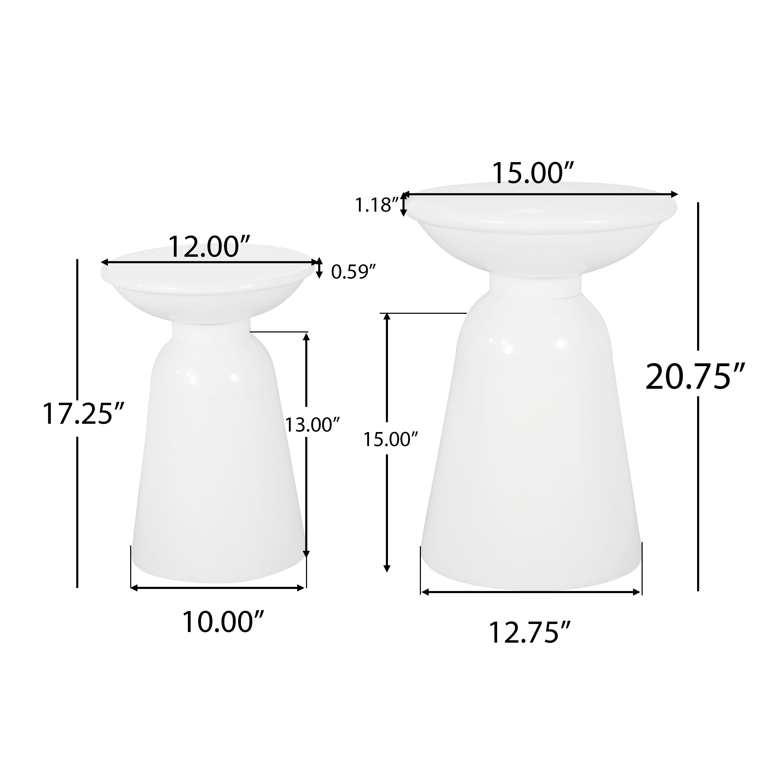 ModernLuxe L-73614.00WHI Patio-Tables - View #3