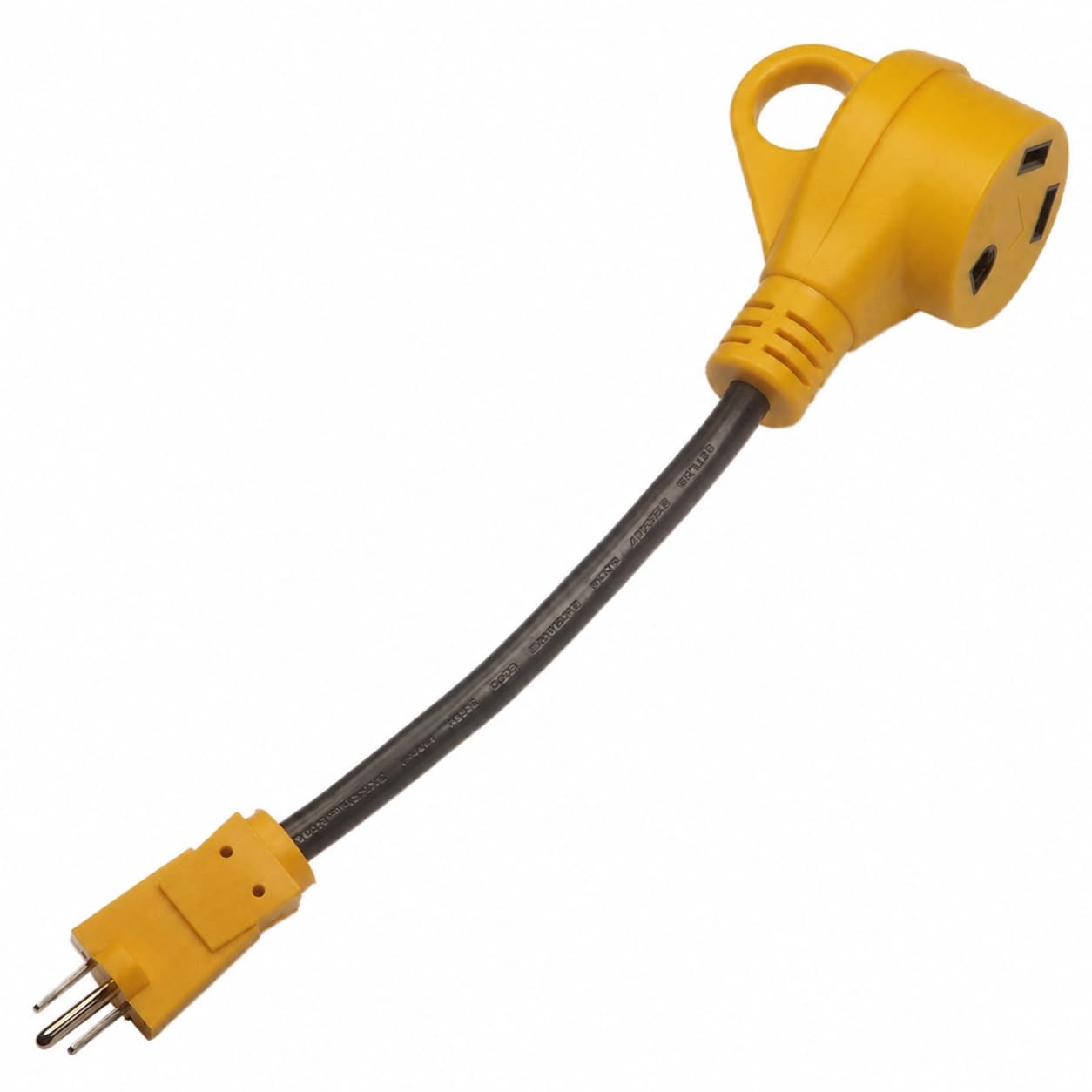AOIZGMY 1 Piece RV Camper Cord Adapter 12 Inch 30 Amp Female TT-30R to 15 Amp Male 5-15P Heavy Duty ETL Listed Power Connector for Trailers #LAZ0429H52