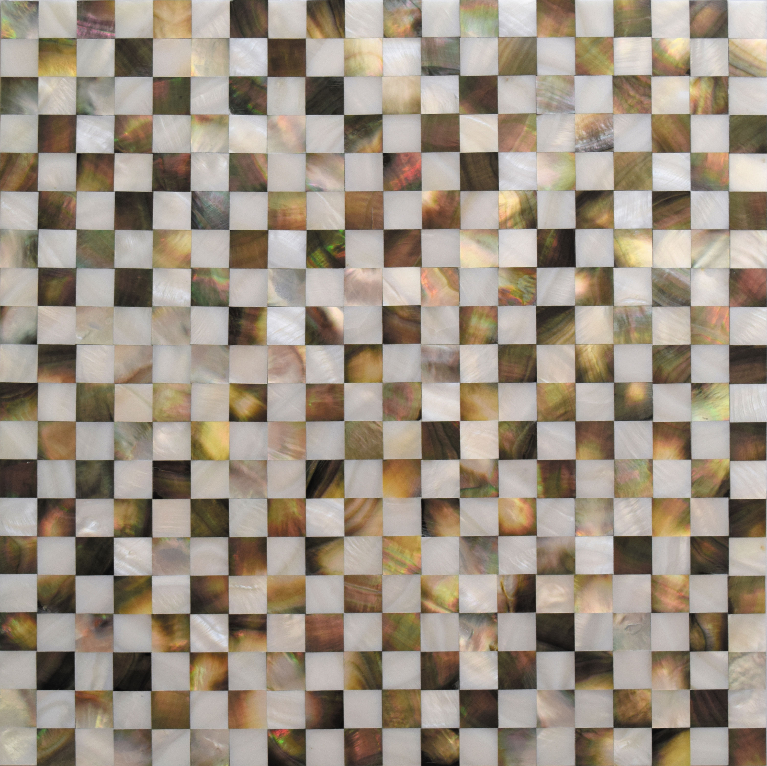 Apollo Tile APLJWS8807ASAMPLE Sample - Wall Tile Gray and Brown Chequered 4-in x 4-in Polished Wall Tile