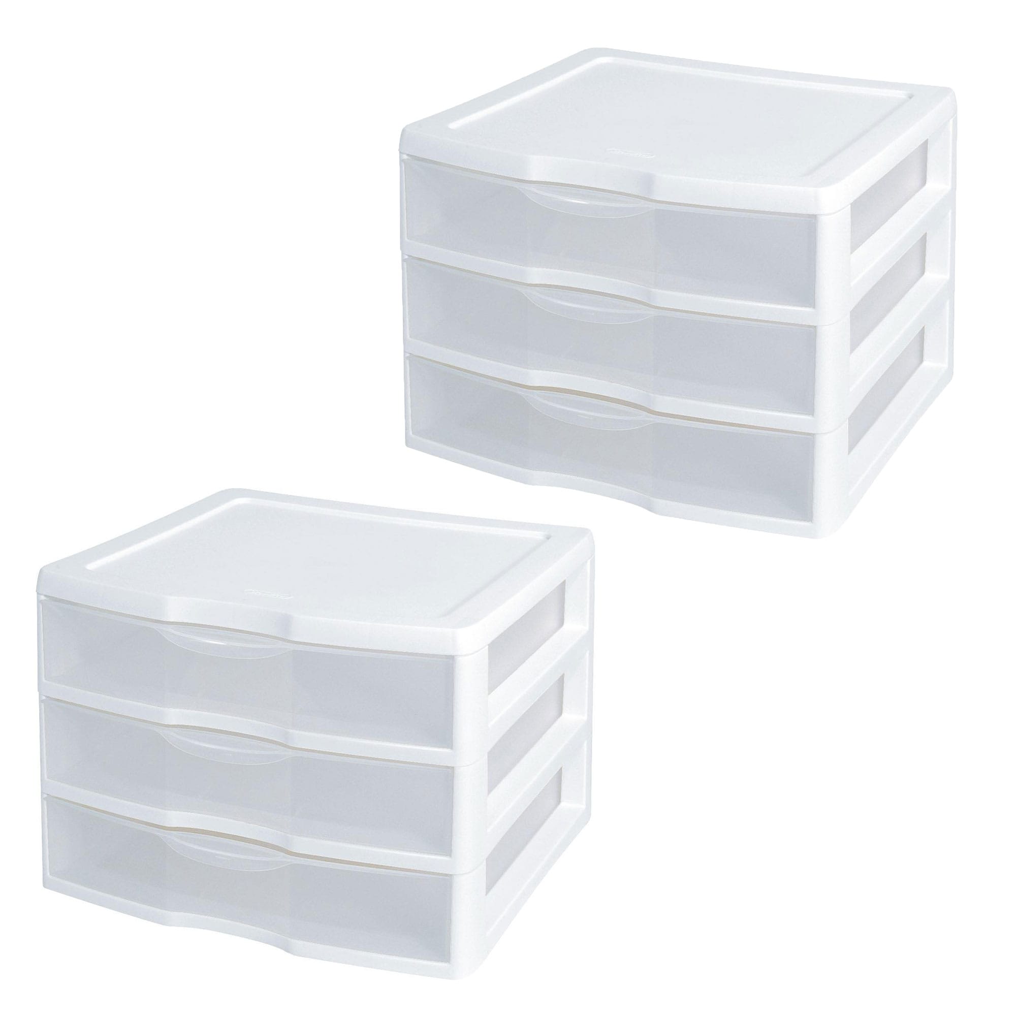 Sterilite Corporation Desktop Drawer Organizer, Pack of 2, Clear