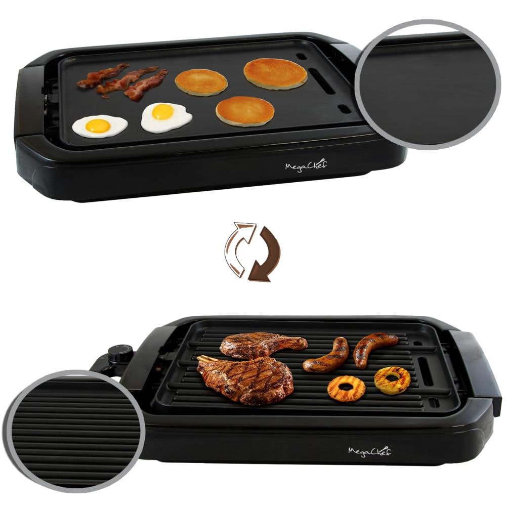 George Foreman Open Grate Smokeless 16.34-in L x 11.22-in W Non-Stick  Residential in the Indoor Grills department at